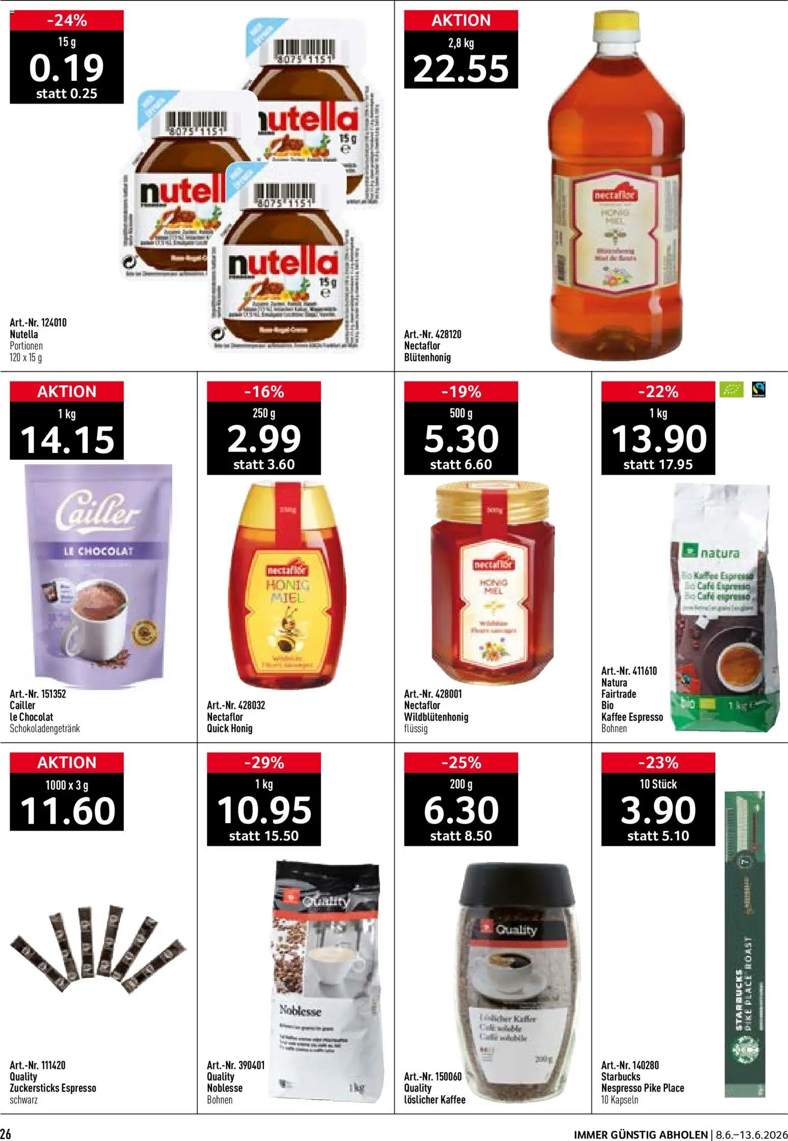 Prodega aktionen – gültig ab 08.06.2026 | Seite: 26 | Produkte: Spabad, Kaffee