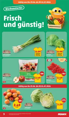 Penny Markt Flugblatt ab 25.06.2026 gültig | Seite: 3 | Produkte: Äpfel