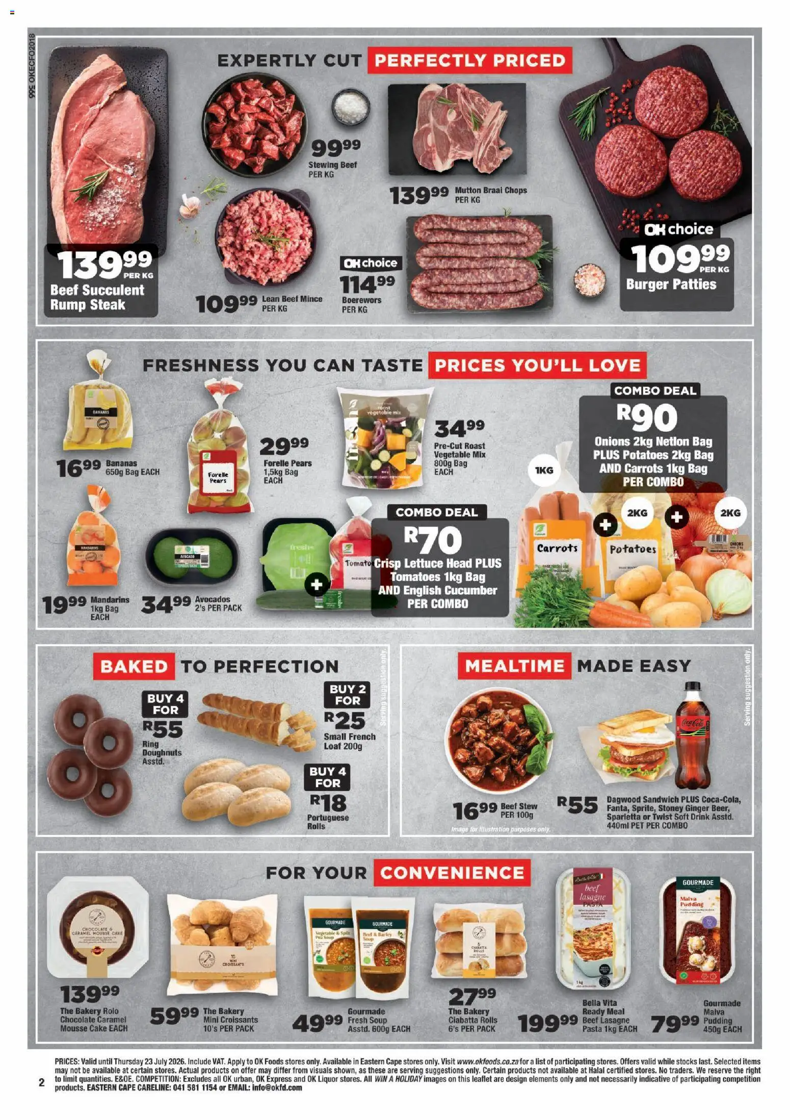 New OK Foods catalogue – valid from 15/07/2026 | Page: 2 | Products: Bag, Boerewors, Stoney, Pea