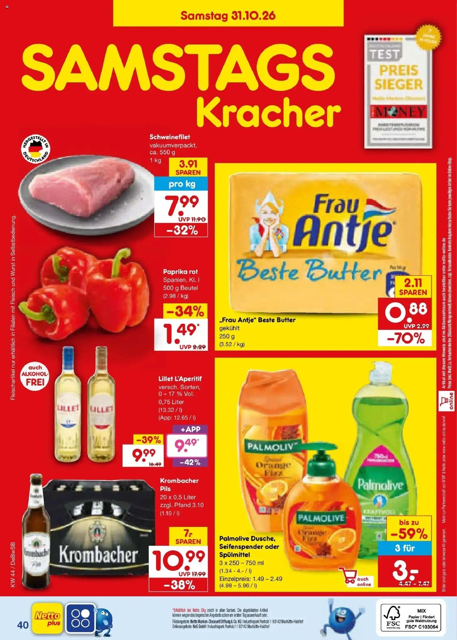 Netto Marken-Discount Prospekt Waiblingen-Bittenfeld – gültig ab 26.10.2026 | Seite: 54 | Produkte: Bilder, Alkohol, Wurst, Krombacher