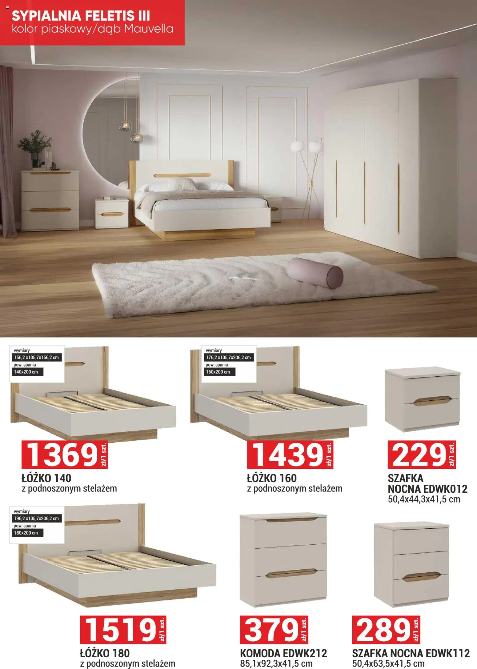 Merkury Market gazetka - Meble od 01.11.2026 | Strona: 30 | Produkty: Łóżko, Komoda, Szafka nocna