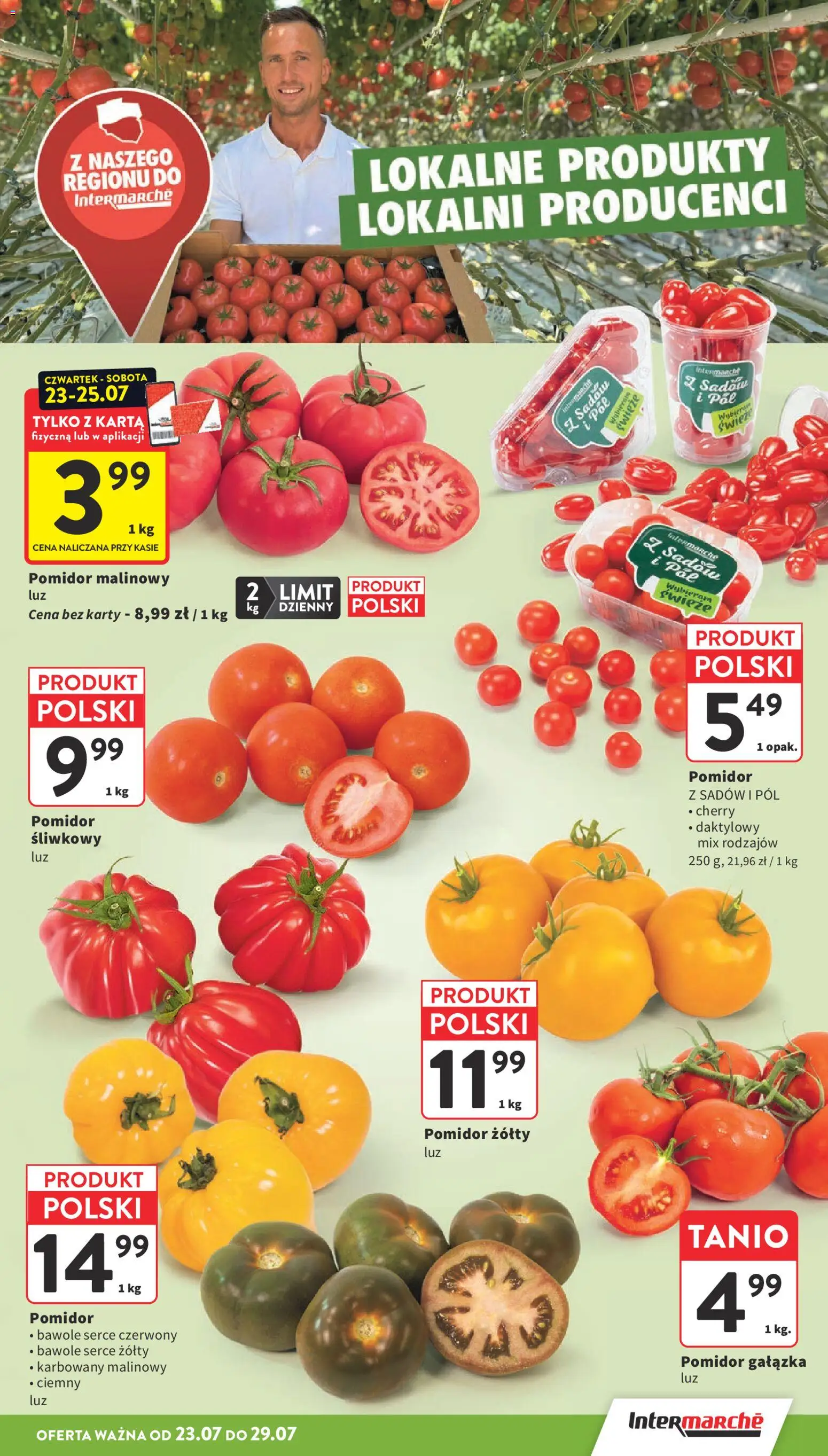 Intermarche gazetka od 23.07.2026 | Strona: 9 | Produkty: Karta, Pomidor malinowy