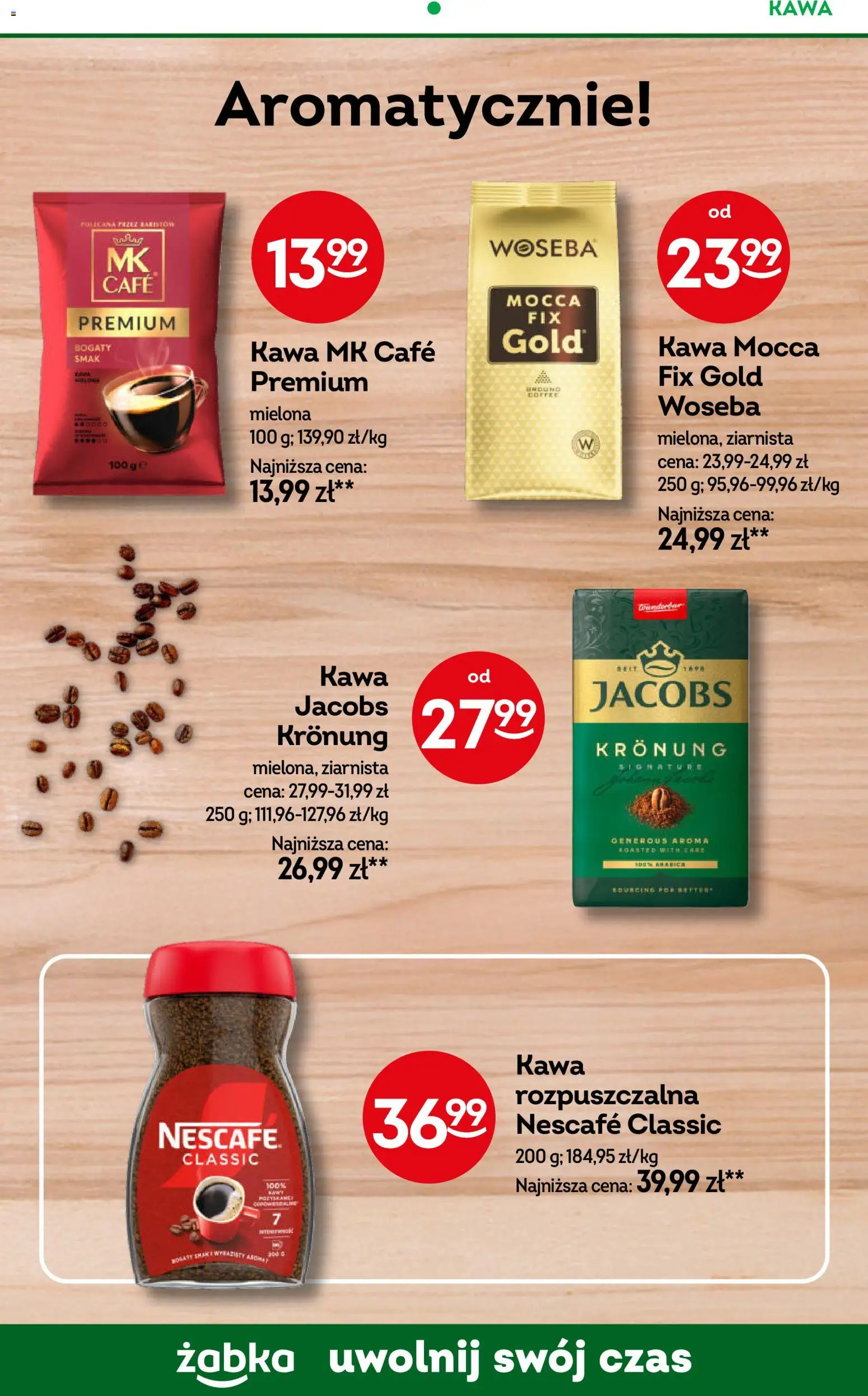 Żabka gazetka - Codzienne produkty od 07.10.2026 | Strona: 17 | Produkty: Kawa jacobs, Kawa mk cafe, Jacobs, Kawa