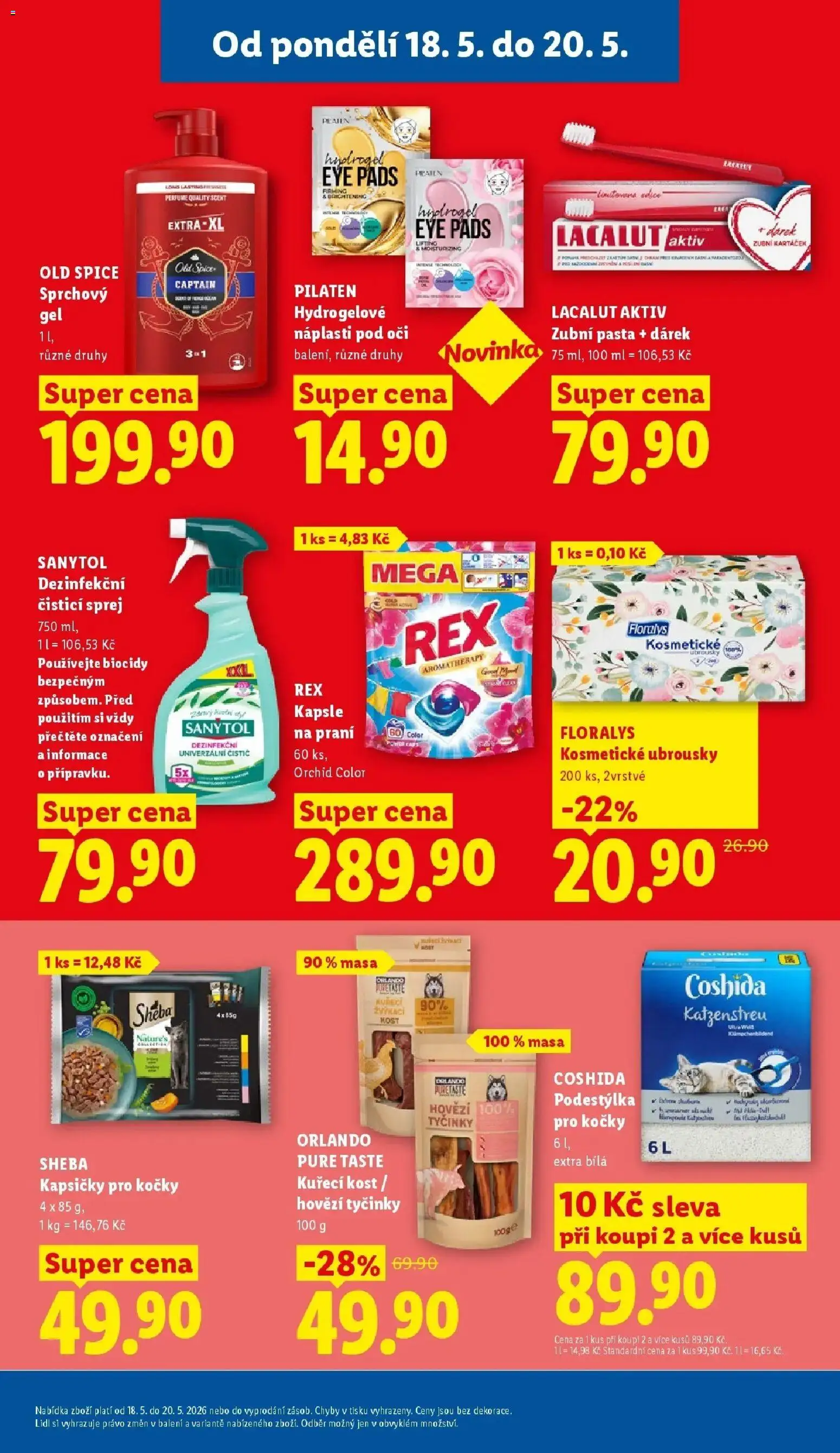 Lidl aktuální leták od 18.05.2026 | Strana: 31 | Produkty: Zubní pasta, Ubrousky, Univerzální čistič, Sheba