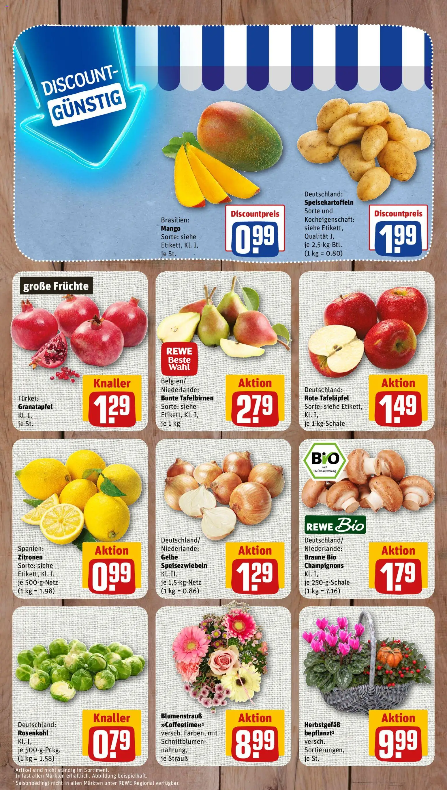Nahkauf Prospekt – gültig ab 19.10.2026 | Seite: 3 | Produkte: Granatapfel, Champignons, Mango, Zitronen