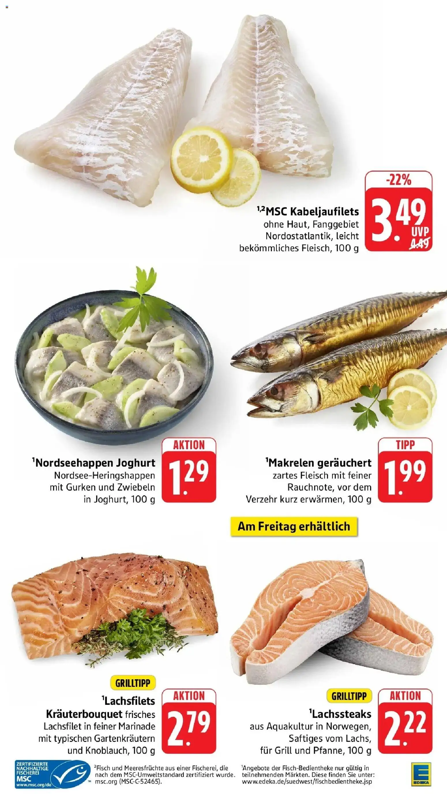 Edeka prospekt Blieskastel-Lautzkirchen – gültig ab 29.06.2026 | Seite: 21 | Produkte: Joghurt, Meeresfrüchte, Fleisch, Gurken