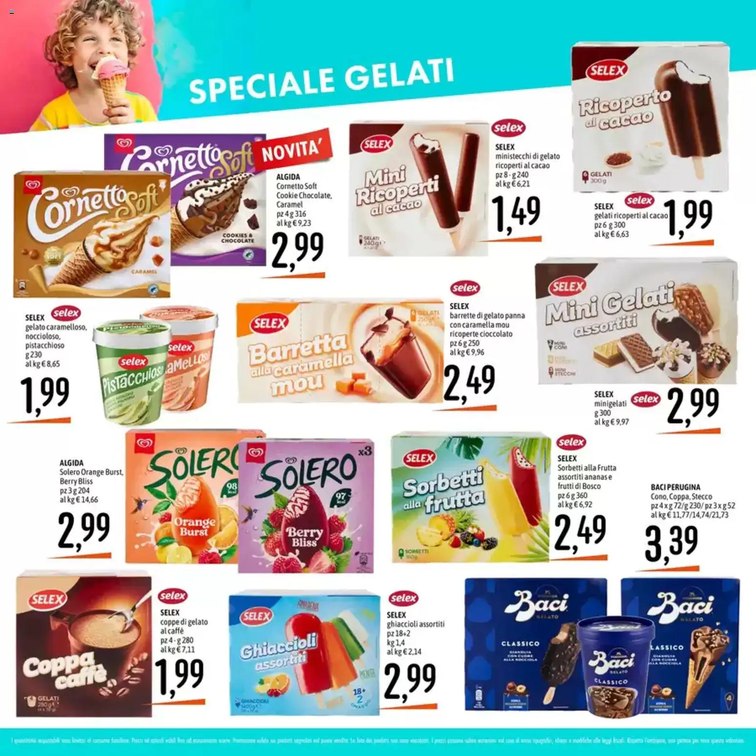 Volantino Emisfero del 14.05.2026 | Pagina: 14 | Prodotti: Ghiaccioli, Cornetto, Frutta, Ananas