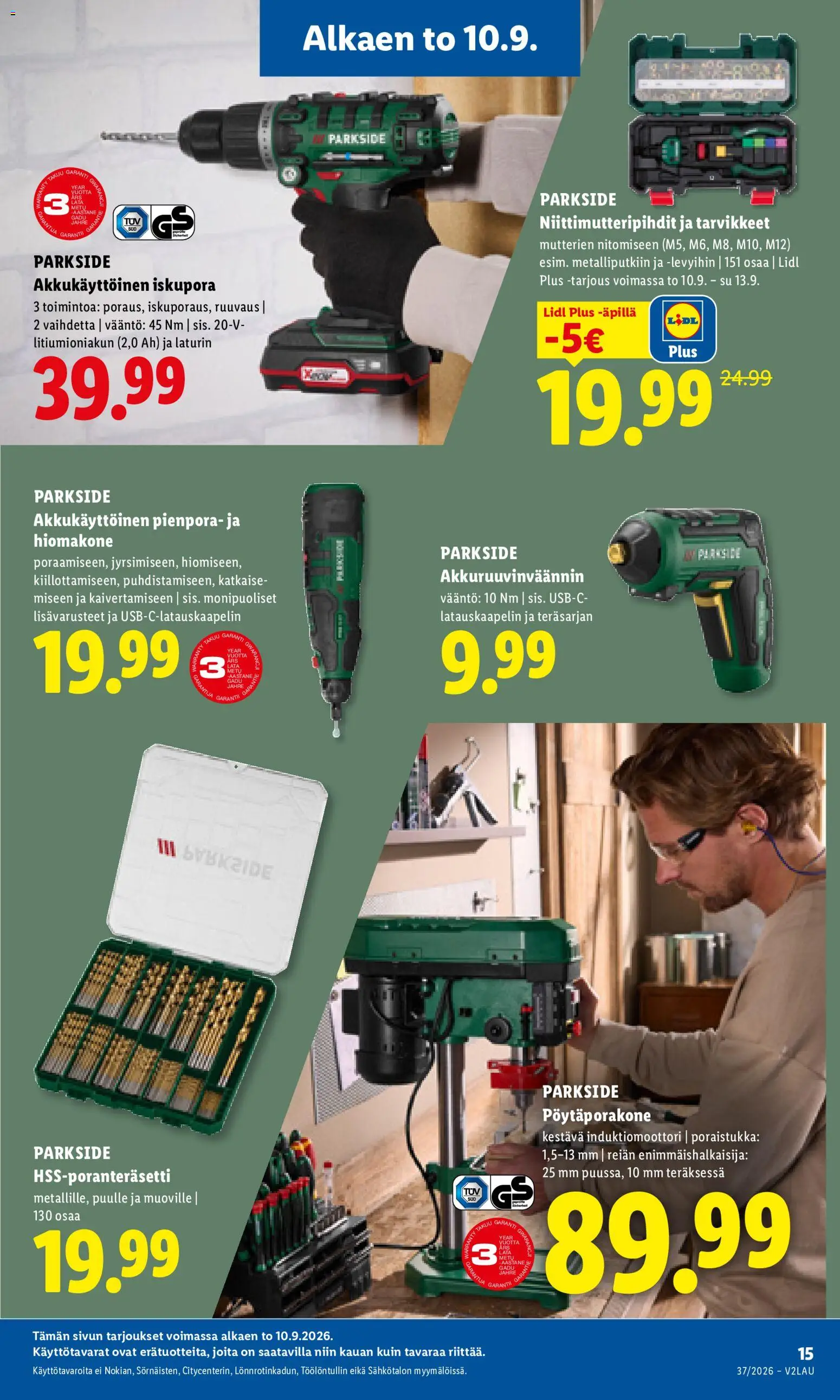 Lidl tarjoukset - Rovaniemi – voimassa 10/09/2026 alkaen | Sivu: 17 | Tuotteet: Hiomakone