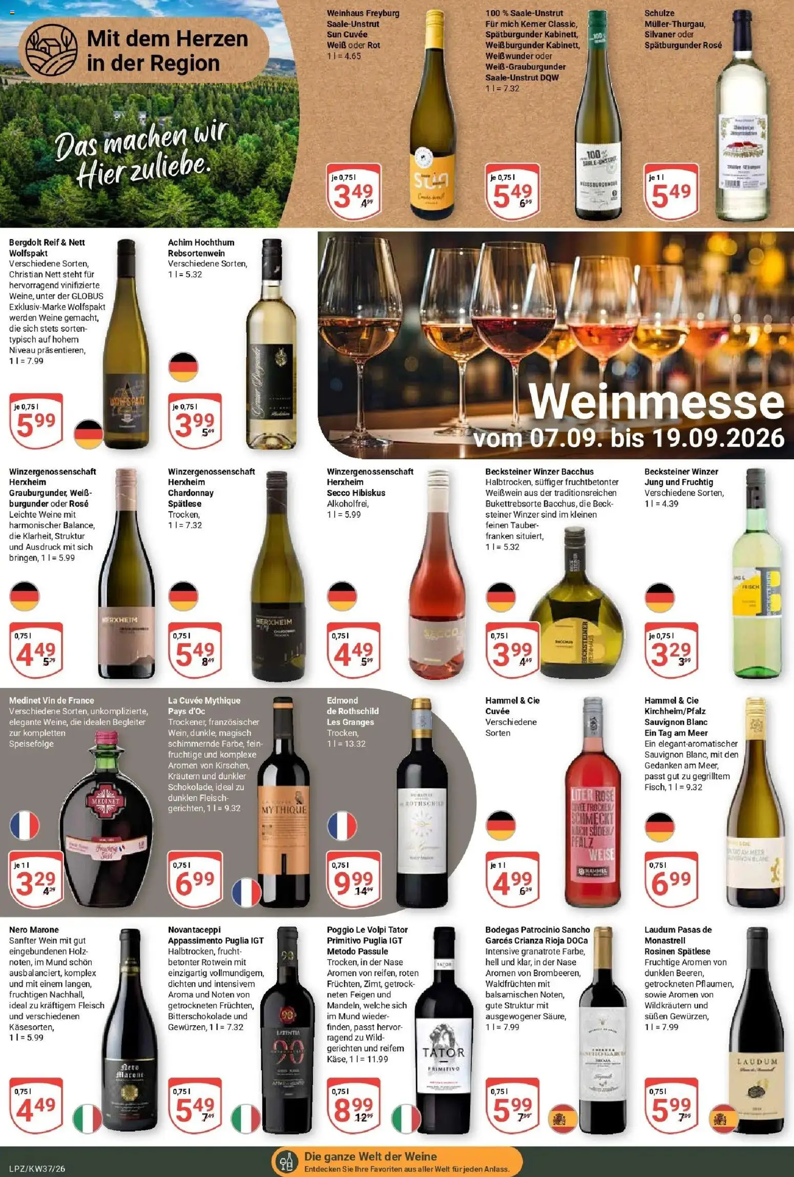 Globus Prospekt Leipzig – gültig ab 07.09.2026 | Seite: 21 | Produkte: Rotwein, Rosinen, Fleisch, Feigen
