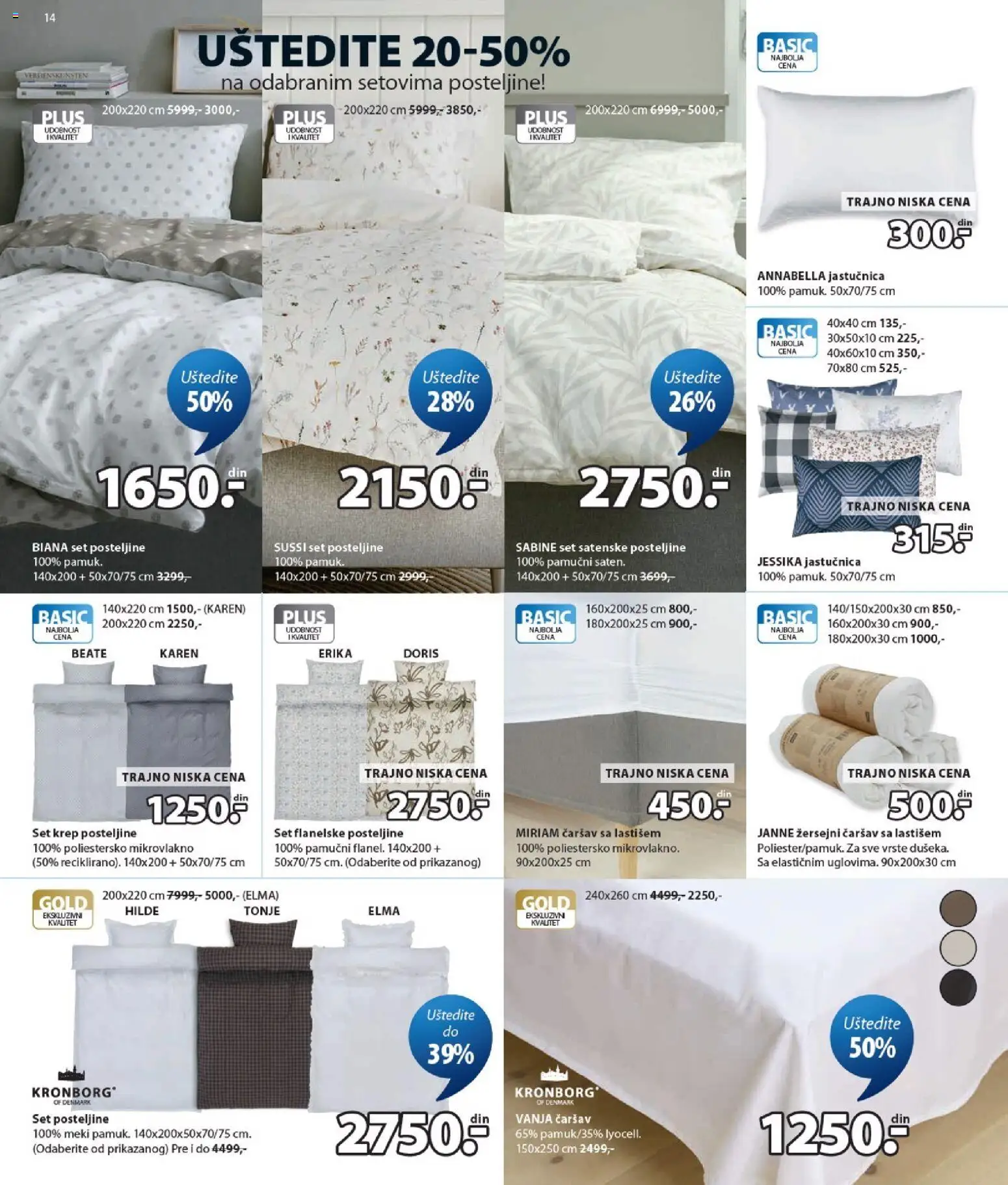 Jysk katalog - važi od 12.08.2026 | Strana: 14 | Proizvode: Posteljine
