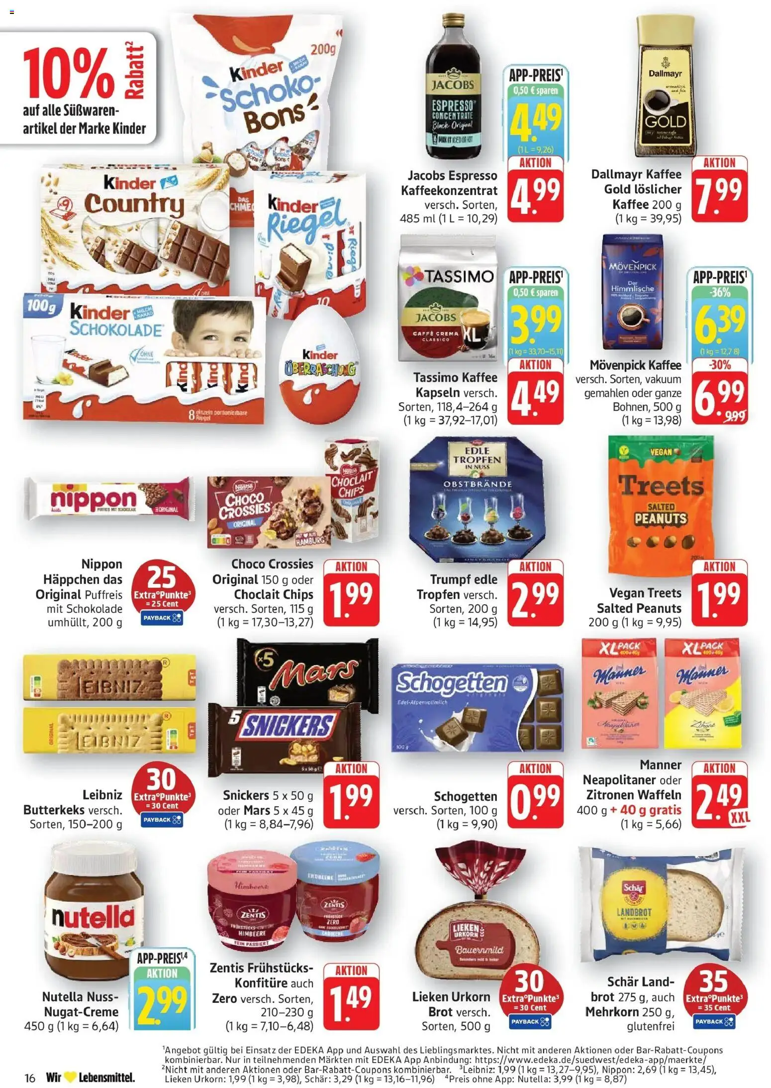 Edeka Prospekt Filderstadt-Bonlanden (ab 14.09.2026) » Angebote Online | Seite: 16 | Produkte: Kaffee, Mars, Dallmayr, Zitronen
