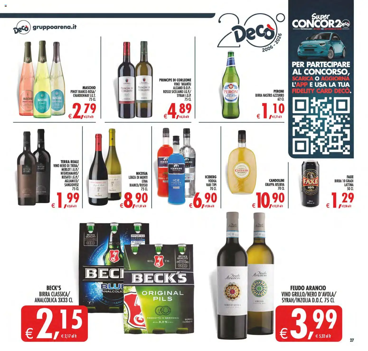 Volantino Decò del 02/10/2026 | Pagina: 27 | Prodotti: Birra, Vodka, Vino, Terra