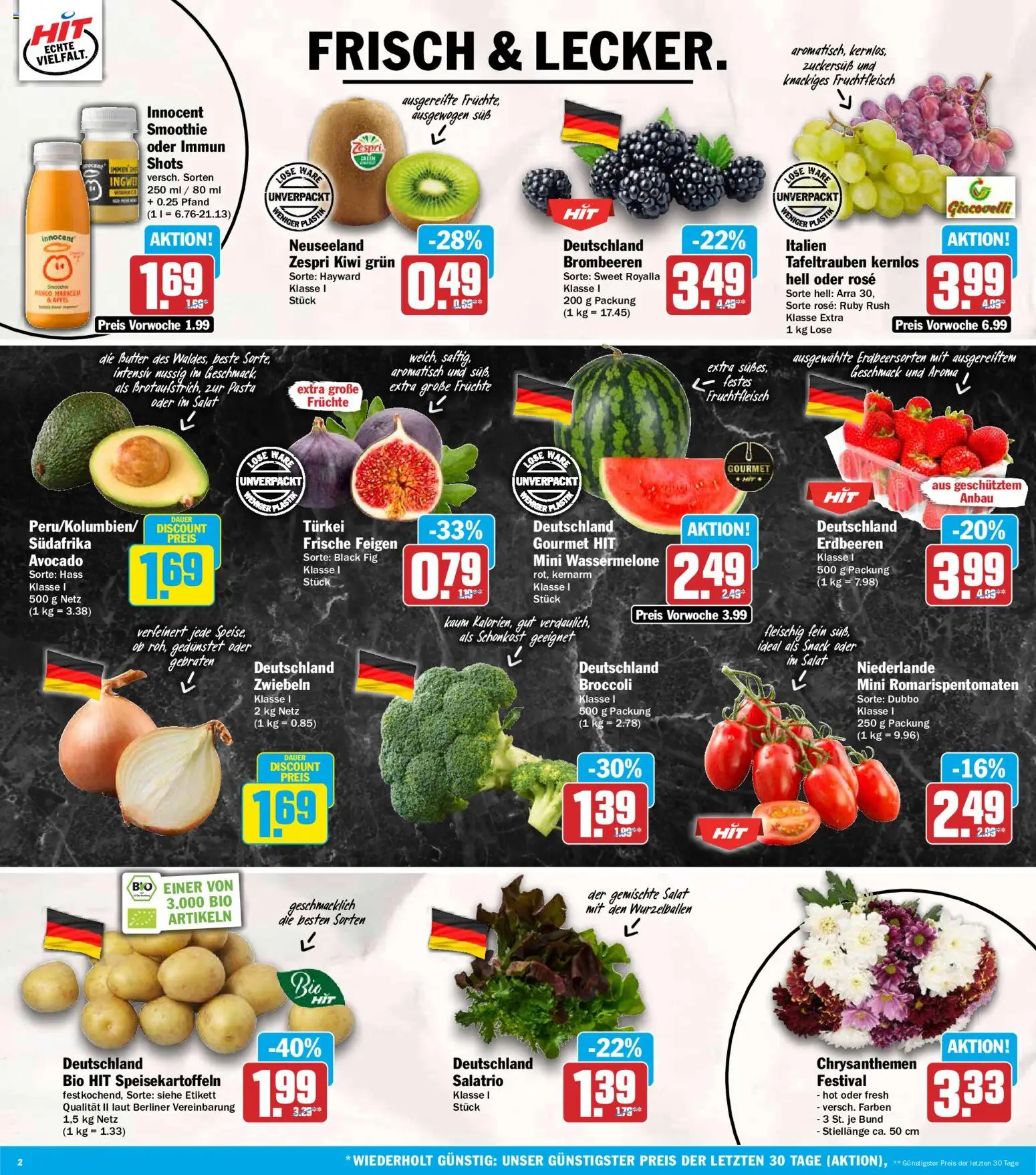 HIT Prospekt – gültig ab 24.08.2026 | Seite: 2 | Produkte: Berliner, Wassermelone, Erdbeeren, Feigen