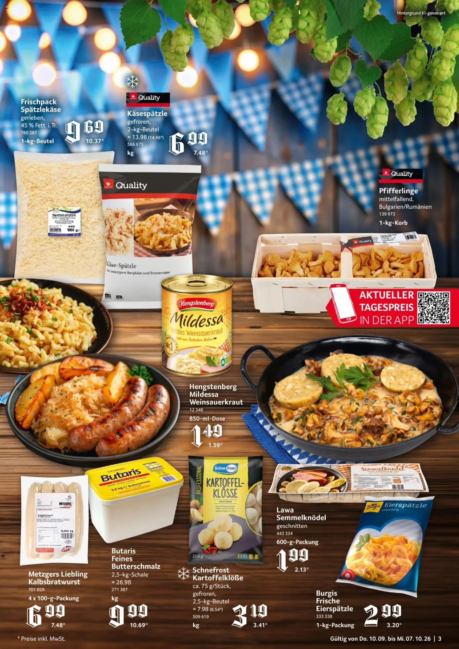 Selgros O'zapft is – gültig ab 10.09.2026 | Seite: 3 | Produkte: Butterschmalz, Pfifferlinge