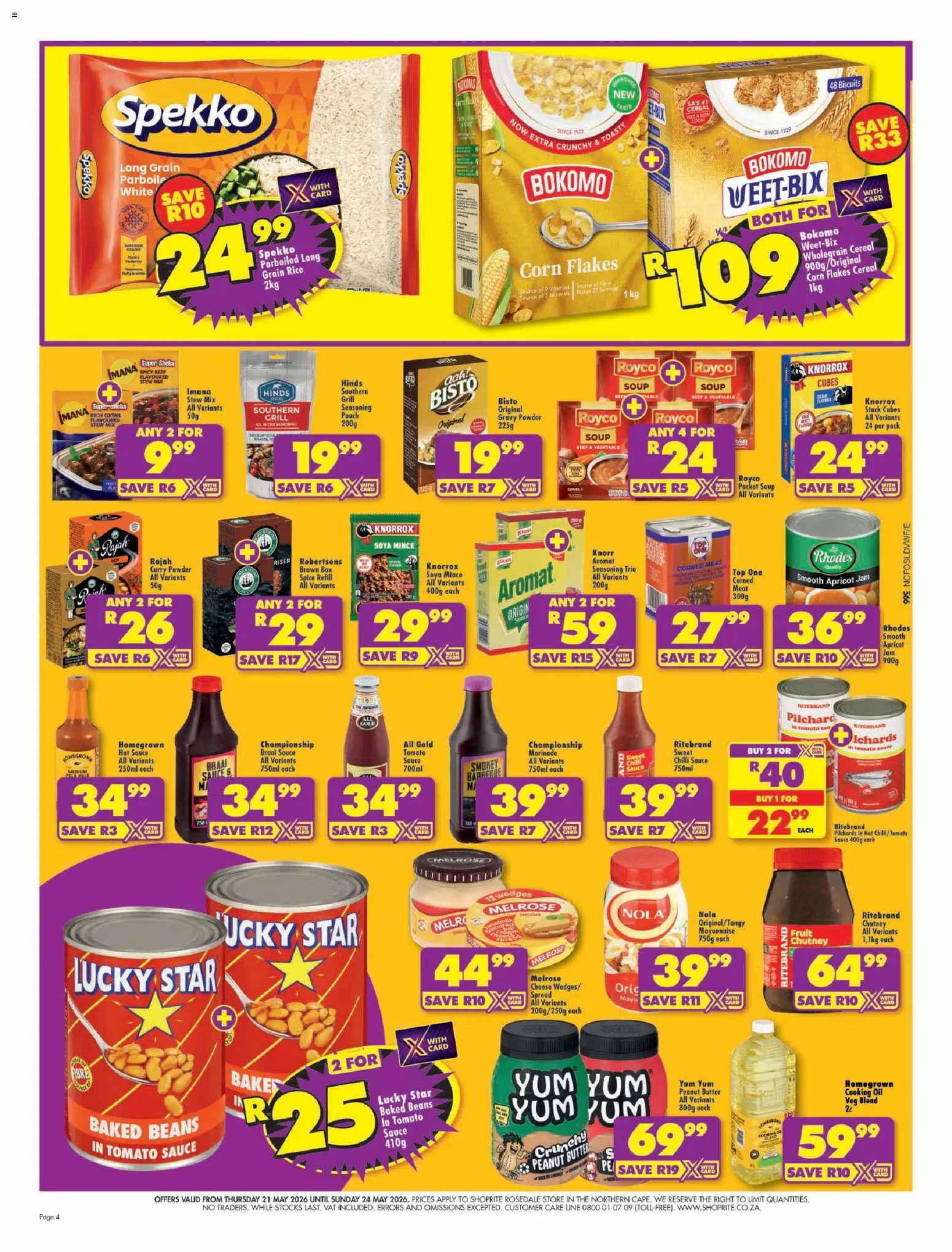 New Shoprite catalogue – valid from 21.05.2026 | Page: 4 | Products: Chutney, Rice, Gravy, Aromat