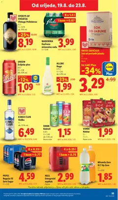 RADENSKA Gazirana mineralna voda, 1 l = 0.44 - Pregled kataloga iz trgovine Lidl, vrijedi od 17.08.2026 | Stranica: 55