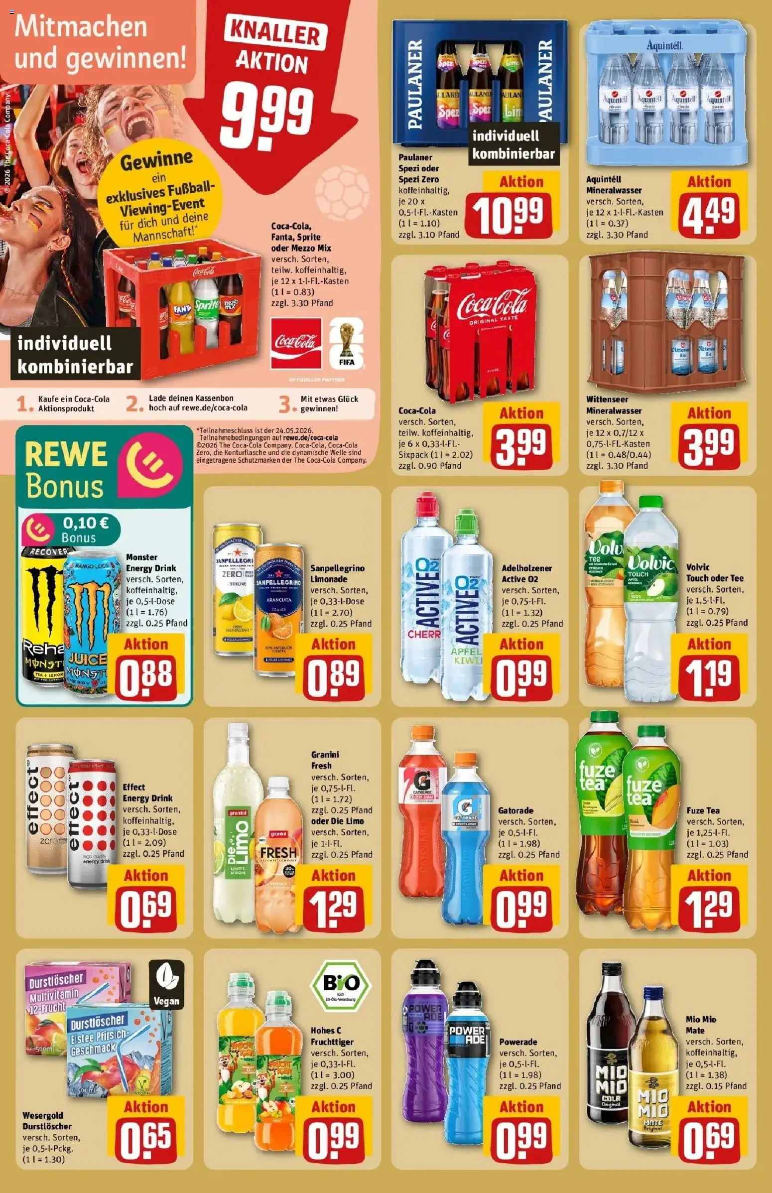 Rewe Prospekt Buxtehude – gültig ab 17.05.2026 | Seite: 24 | Produkte: Adelholzener, Limonade, Monster, Zitrone