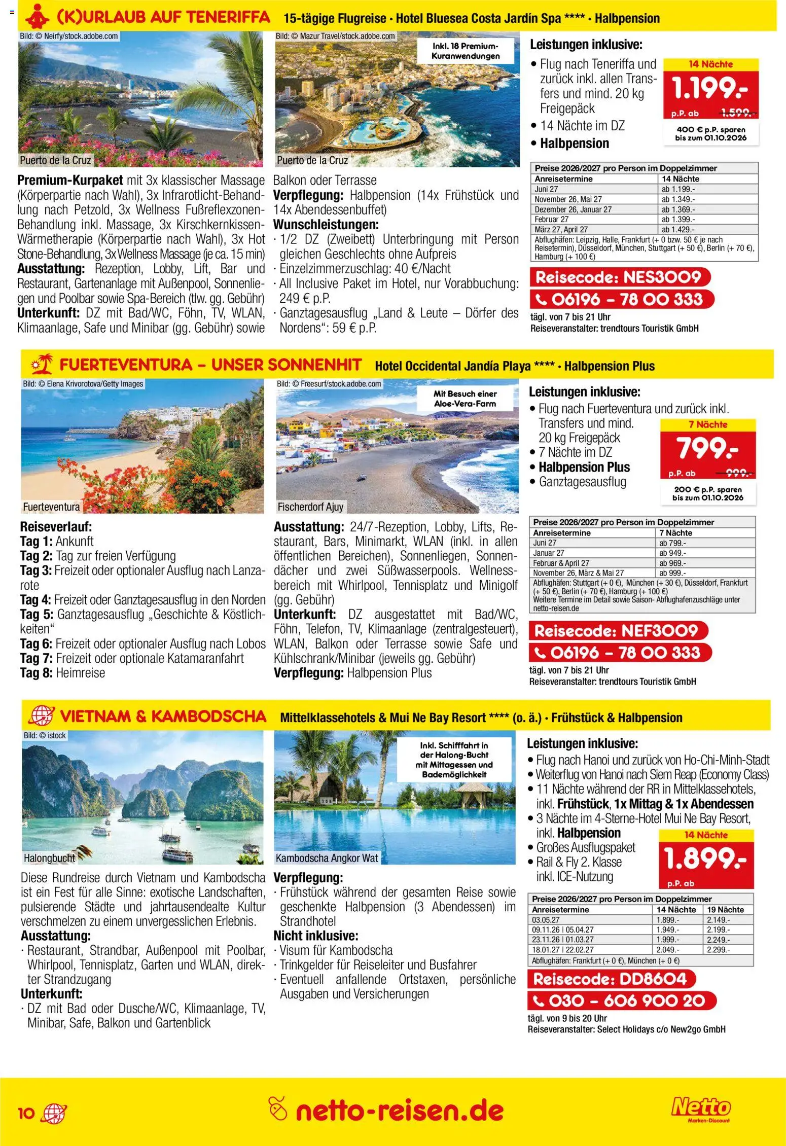 Netto Reisen Prospekt – gültig ab 27.08.2026 | Seite: 10 | Produkte: Klimaanlage, Bad, Uhr