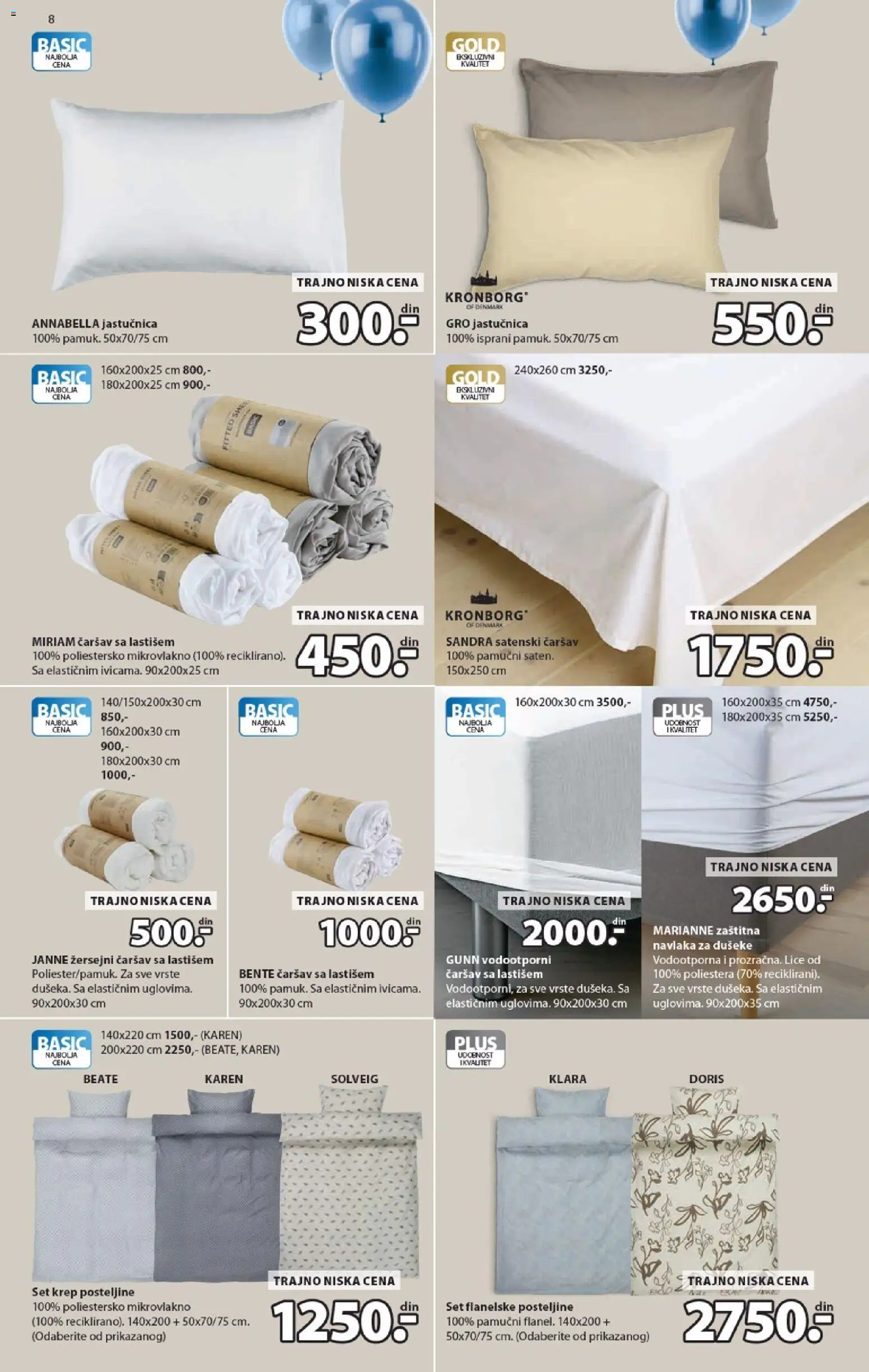 Jysk katalog - važi od 09.10.2026 | Strana: 8 | Proizvode: Posteljine