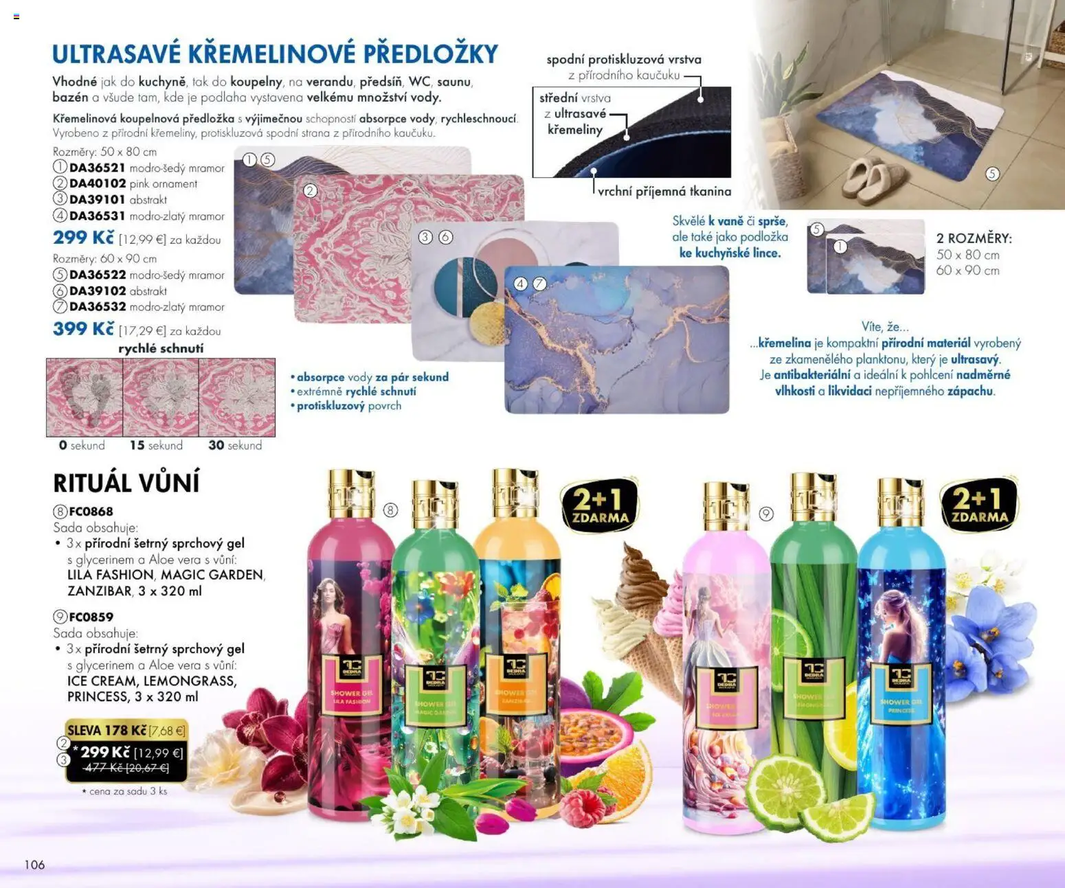 Nové Dedra akcie – leták je platný od 01.08.2026 | Strana: 6 | Produkty: Aloe Vera, Bazén, Podlaha, Sprchový gél