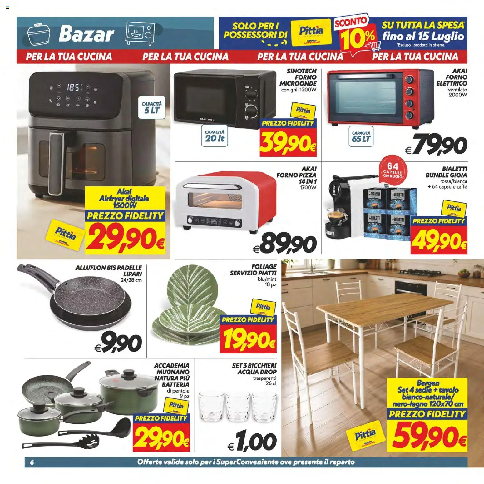 Volantino SuperConveniente del 25/06/2026 | Pagina: 47 | Prodotti: Acqua, Forno, Tavolo, Batteria