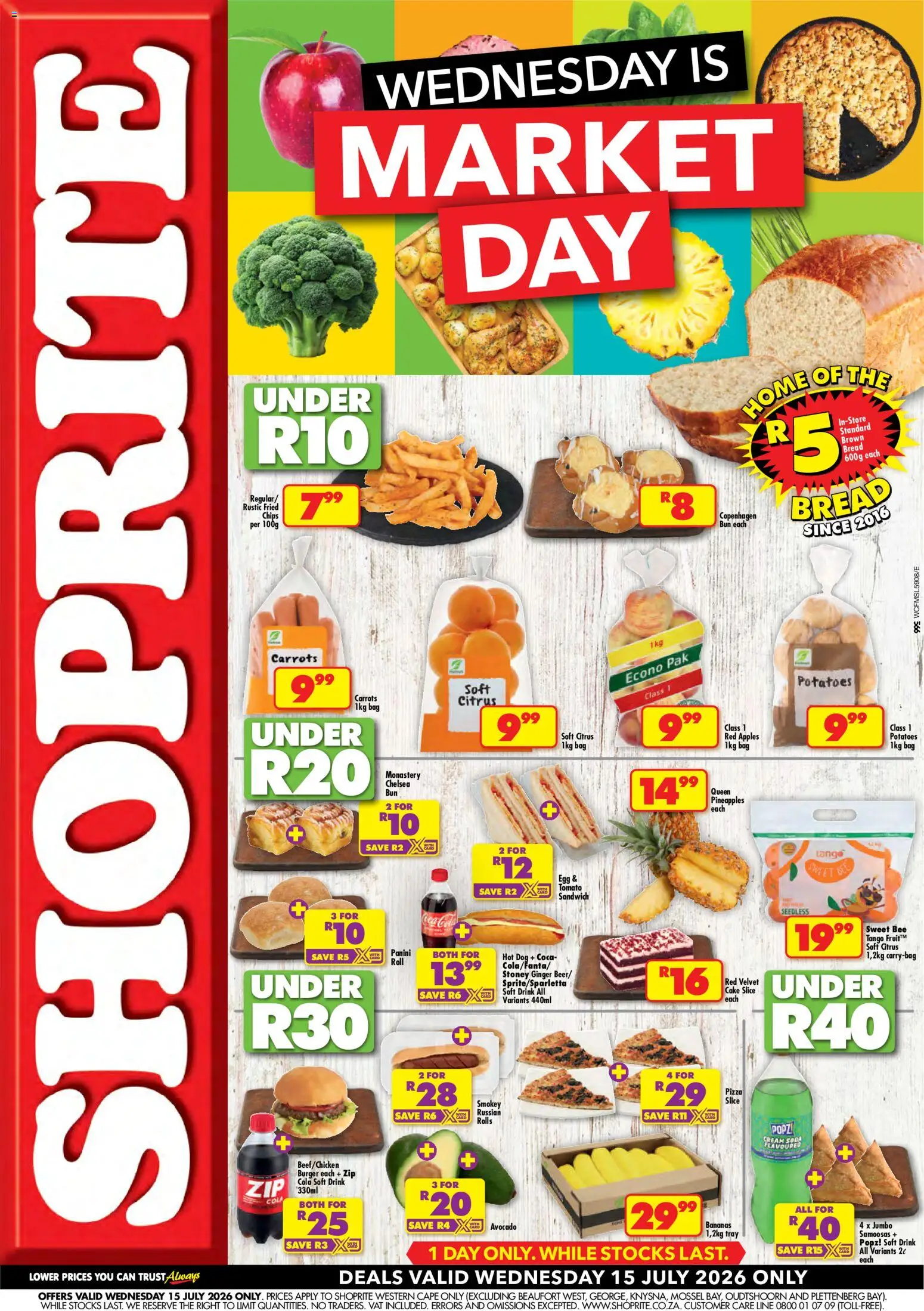 New Shoprite catalogue – valid from 15/07/2026 | Page: 1 | Products: Tray, Chips, Cream, Potatoes