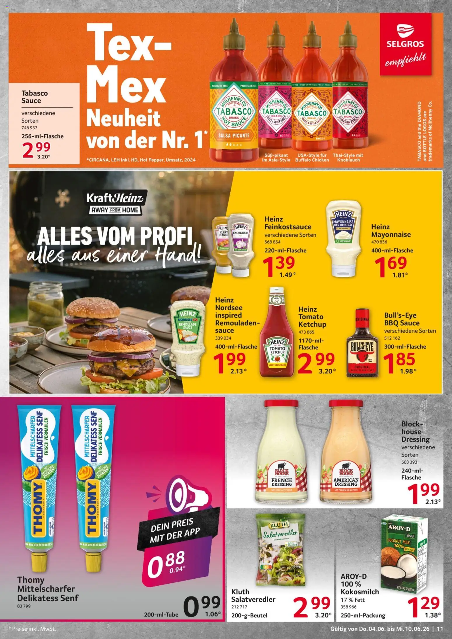 Selgros Prospekt – gültig ab 04.06.2026 | Seite: 11 | Produkte: Dressing, Mayonnaise, Zitrone, Knoblauch