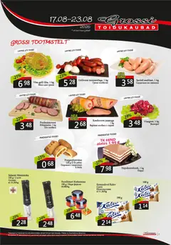 Grossi Toidukaubad kliendilehe eelvaade alates 17.08.2026