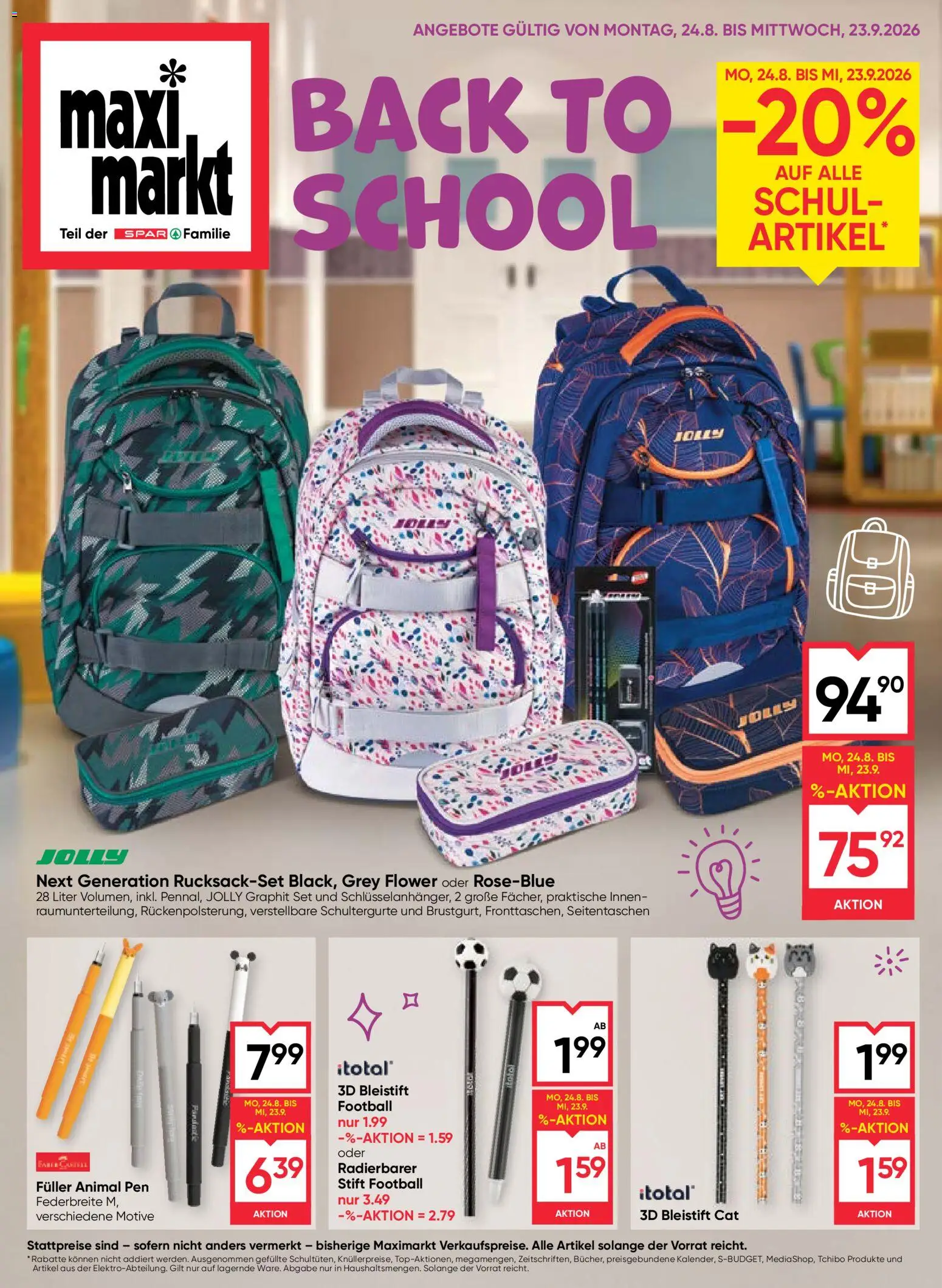 Maximarkt Back To School gültig ab 24.08.2026 | Seite: 1