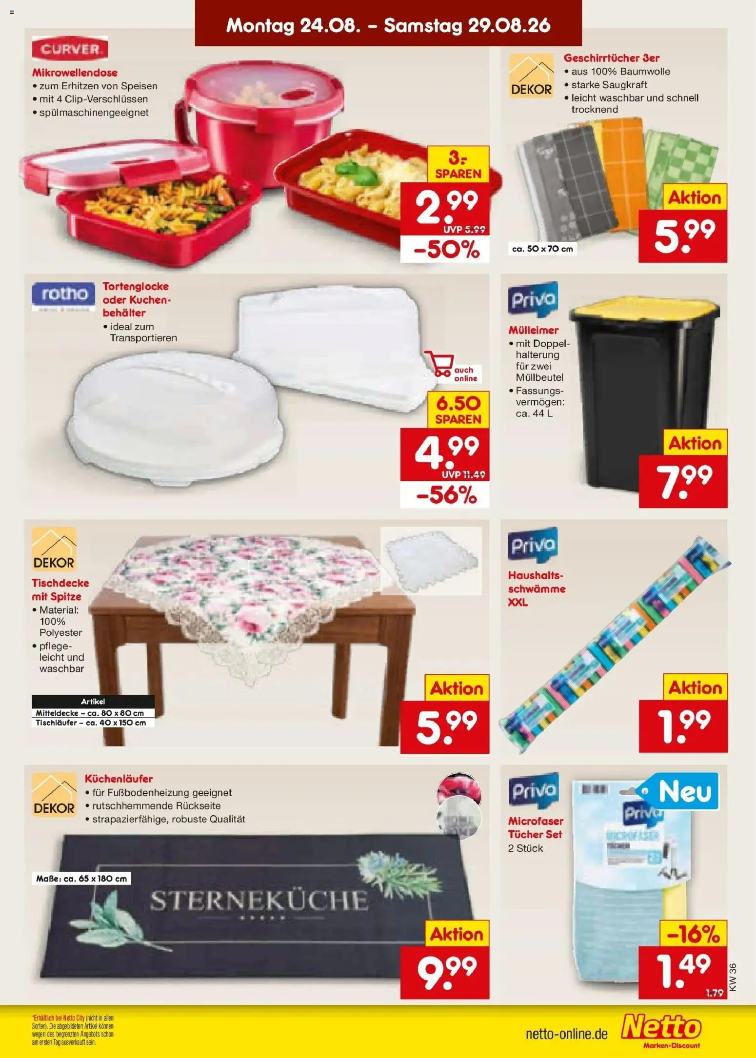 Netto Marken-Discount Prospekt Hamburg (ab 31.08.2026) » Angebote | Seite: 43 | Produkte: Schwämme, Kuchen