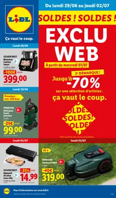 LIDL - Prévisualisation de LIDL catalogue les bonnes affaires Exclu Web valide à partir de 29/06/2026