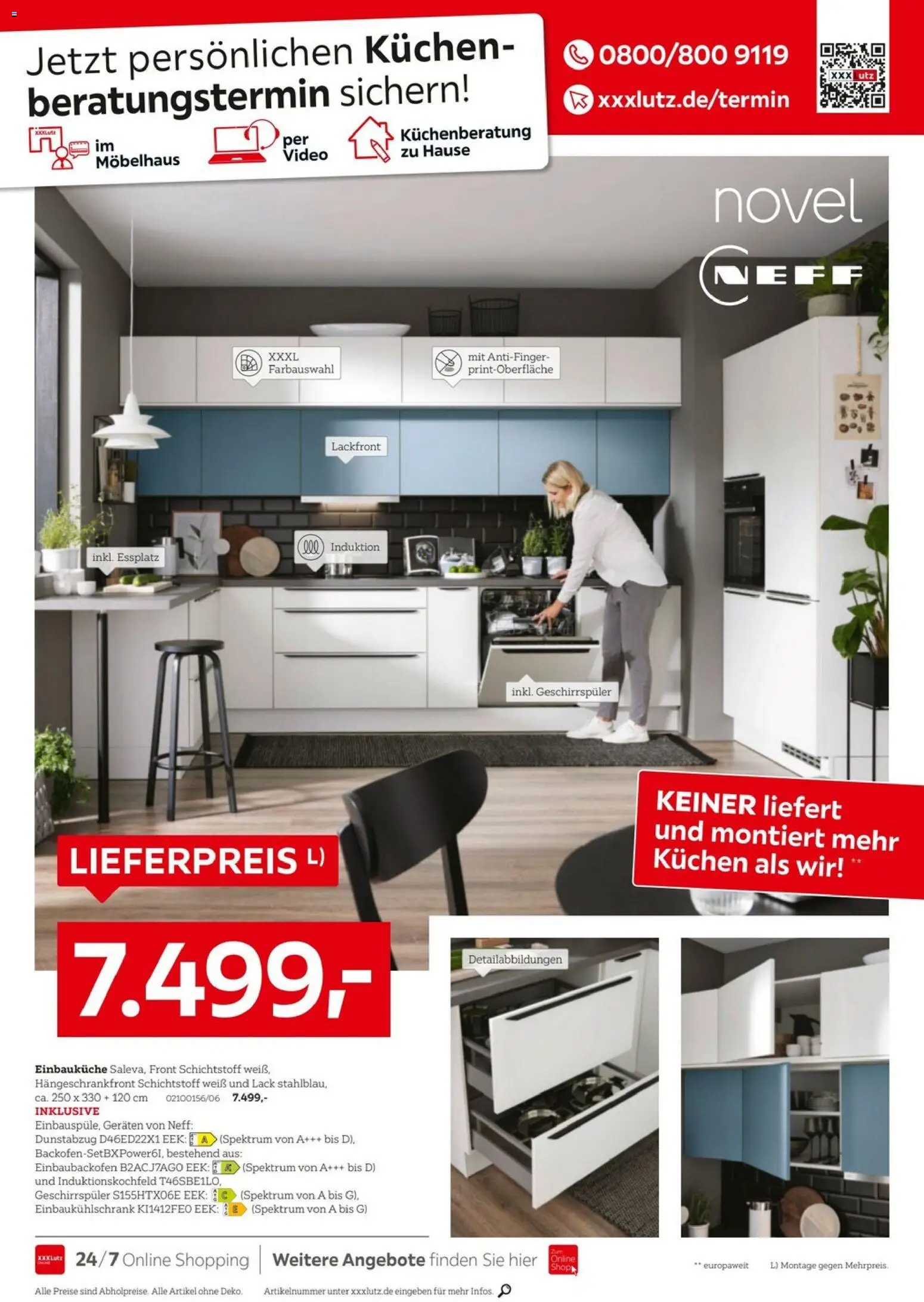 XXXLutz Küchenwelt – gültig ab 06.06.2026 | Seite: 18 | Produkte: Neff, Einbauküche, Dunstabzug, Kuchen