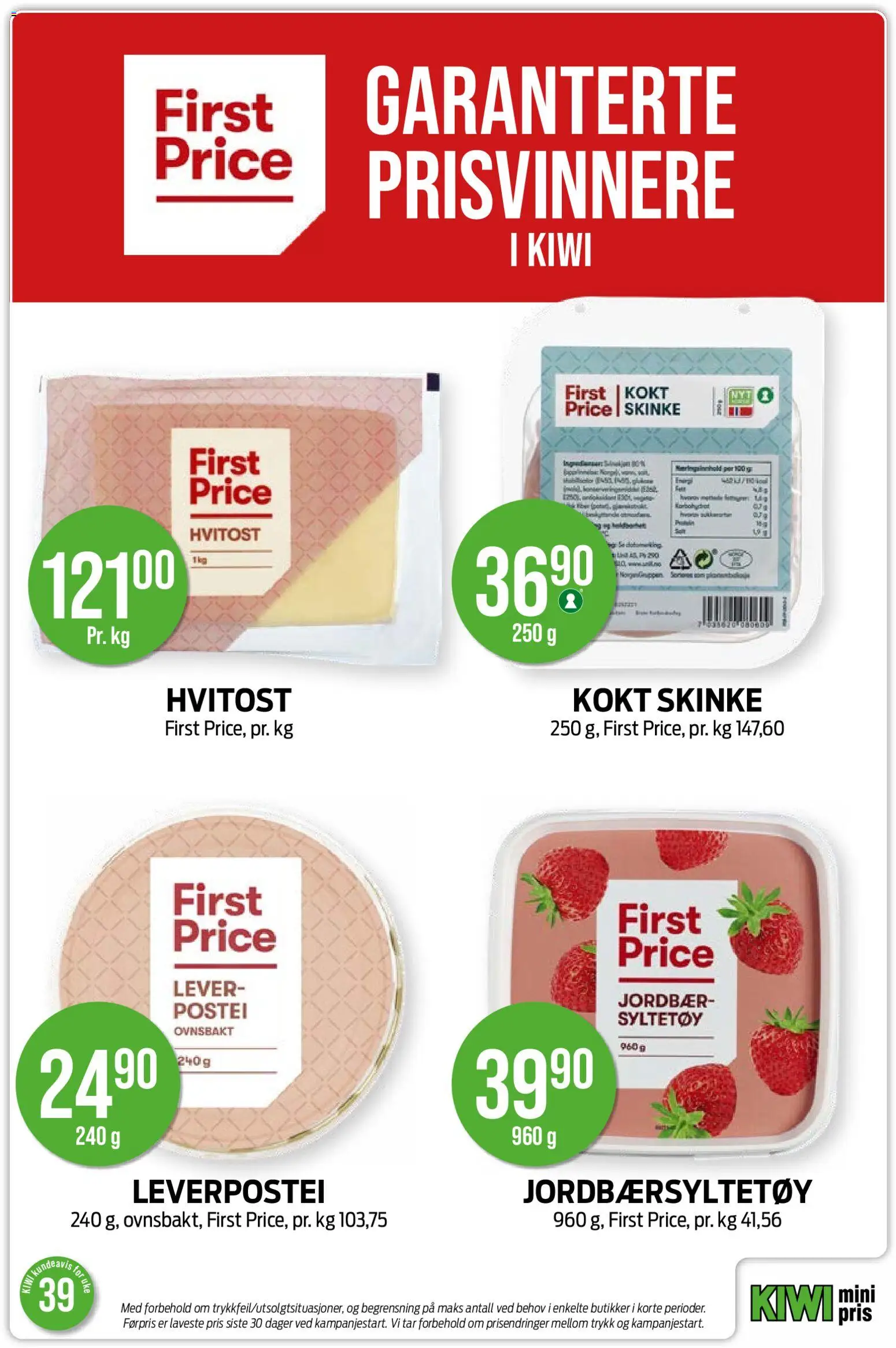 {H1} | Side: 19 | Produkter: Jordbær, Ved, Leverpostei, Kokt skinke