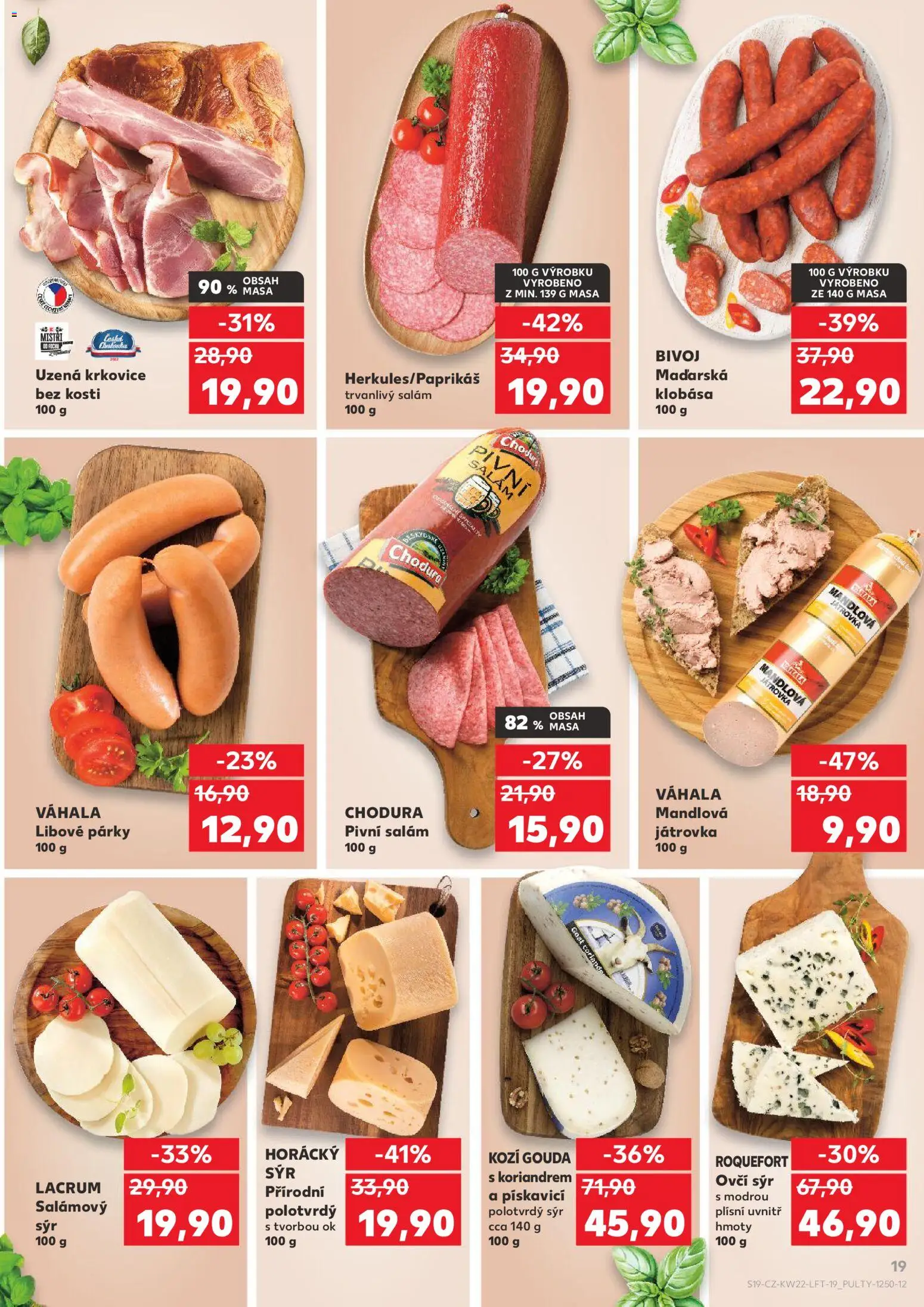 Kaufland leták - Ostrava od 27.05.2026 | Strana: 19 | Produkty: Gouda, Sýr, Krkovice bez kosti, Krkovice