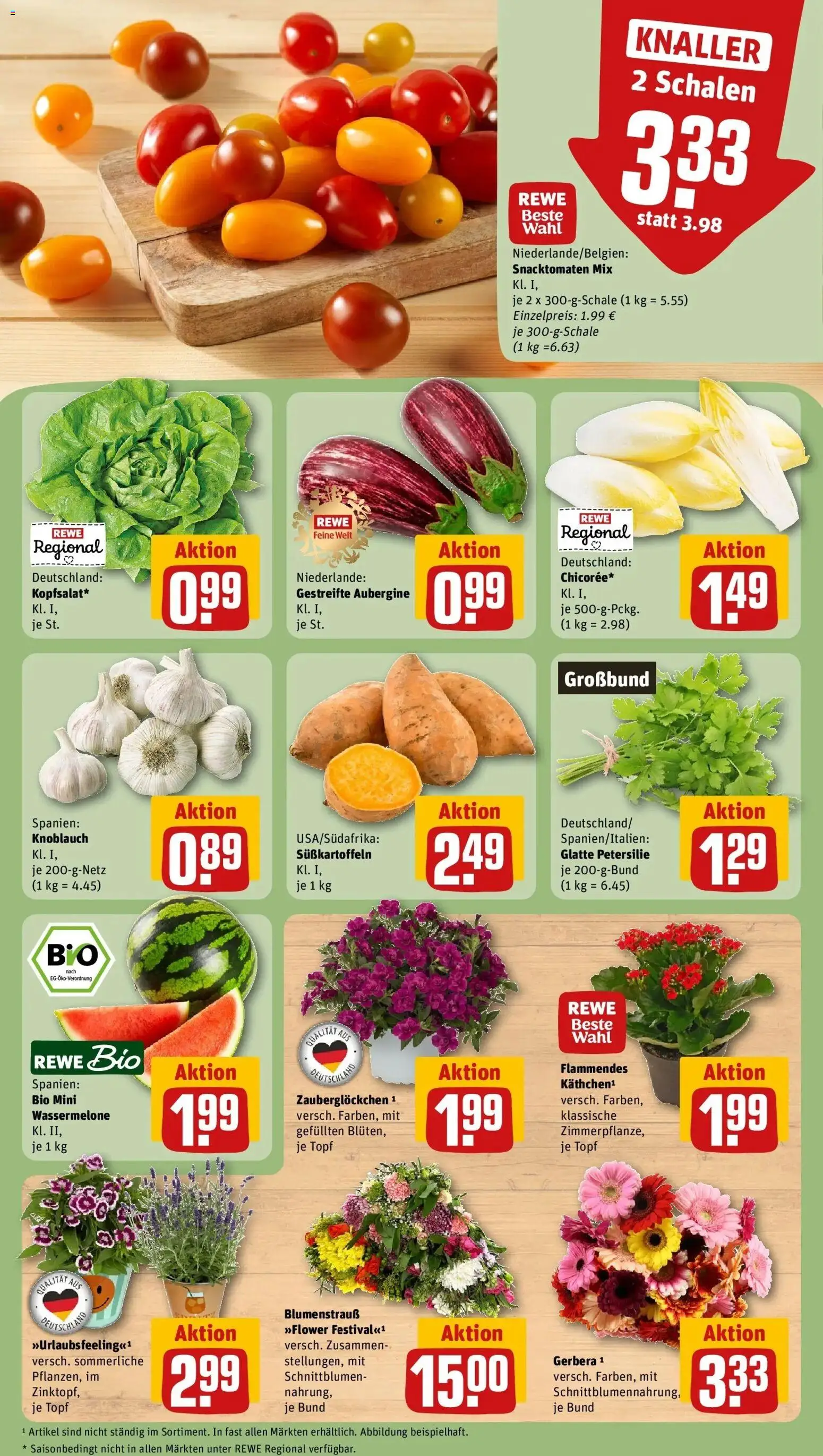 Rewe Prospekt Göttingen – gültig ab 08.06.2026 | Seite: 7 | Produkte: Knoblauch, Aubergine, Wassermelone, Petersilie