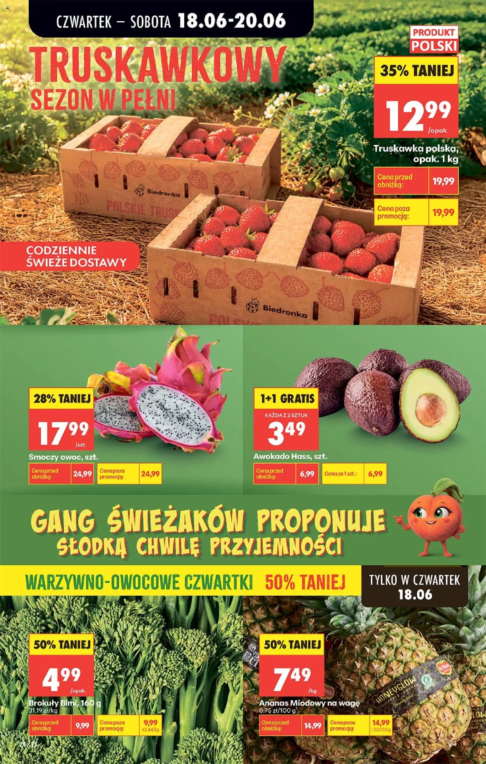 Biedronka gazetka od czwartku od 18.06.2026 | Strona: 26 | Produkty: Ananas, Awokado
