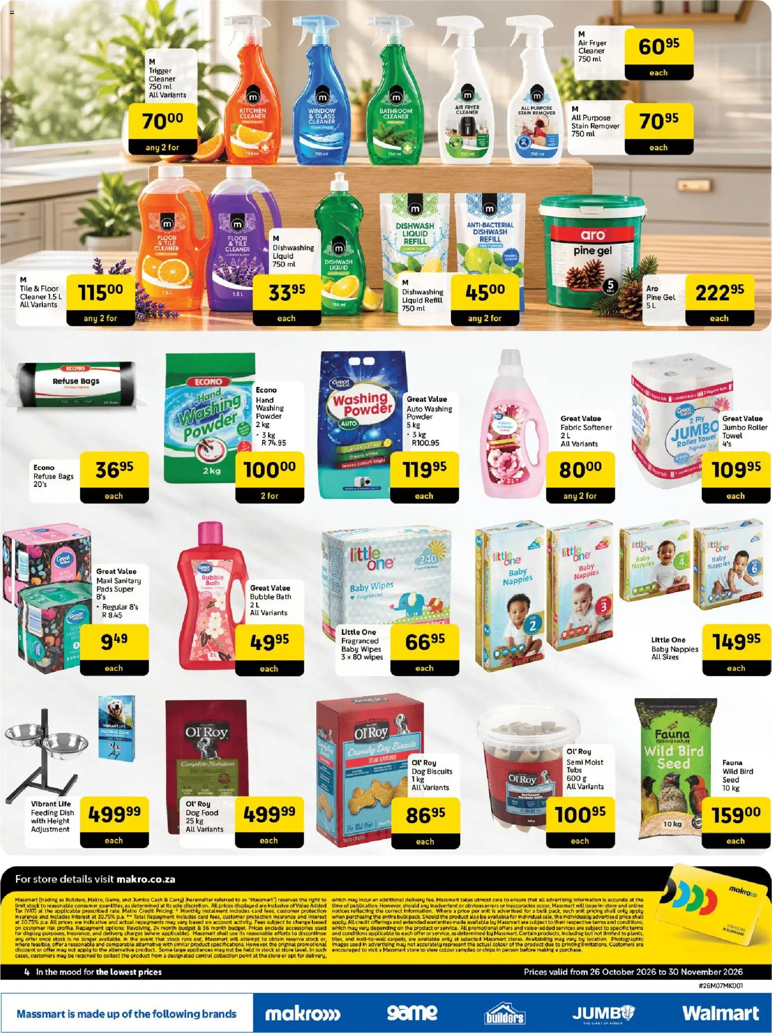 New Makro catalogue – valid from 26/10/2026 | Page: 4 | Products: Towel, Air fryer, Fabric softener, Stain remover