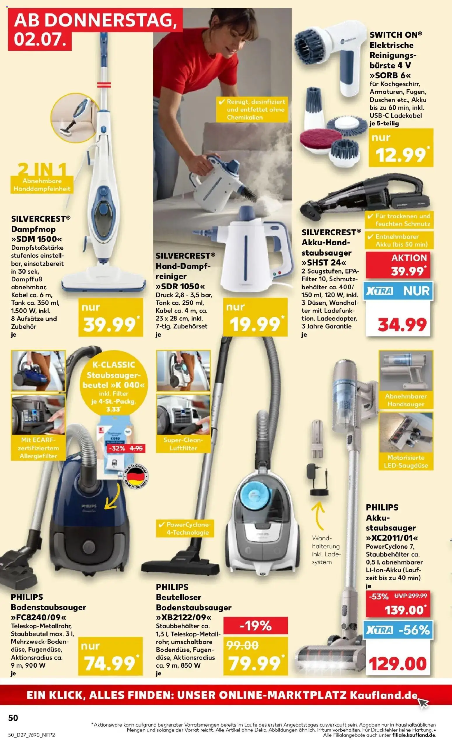 Kaufland Prospekt Peißenberg – gültig ab 29.06.2026 | Seite: 61 | Produkte: Philips, Staubsauger, Bürste, Ladekabel