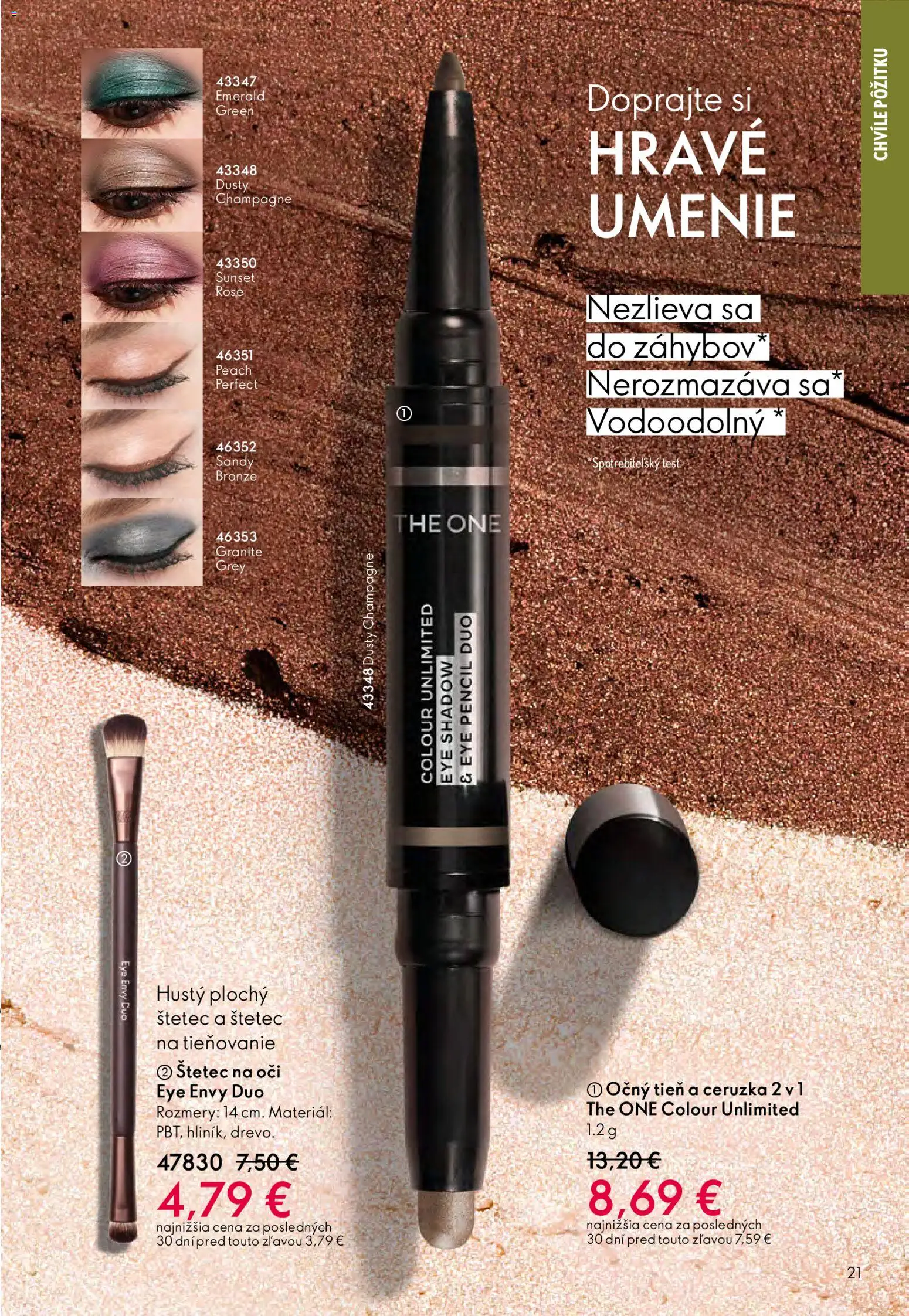 Nové Oriflame akcie – leták je platný od 25.03.2026 | Strana: 21 | Produkty: Štetec, Ceruzka