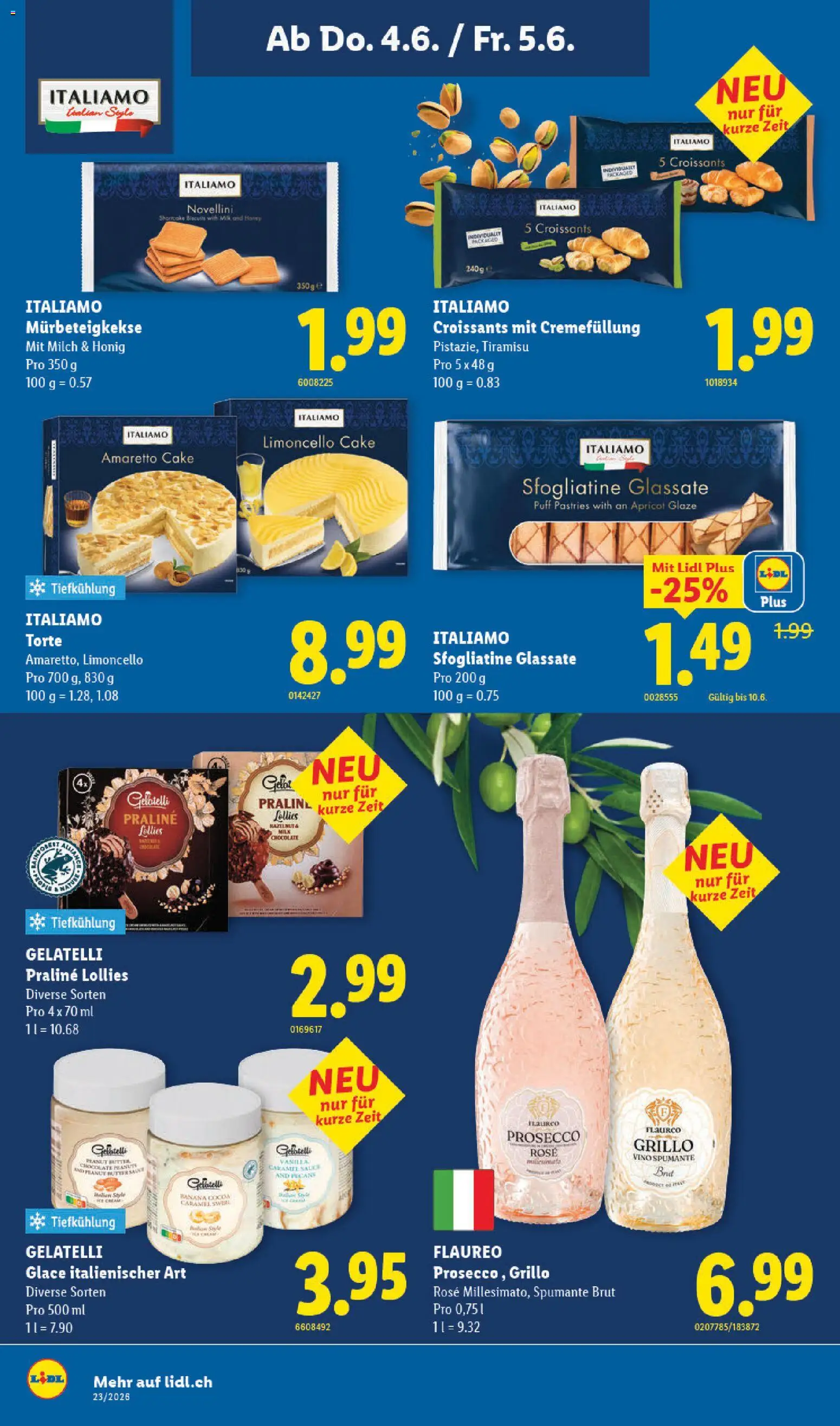 Lidl aktionen – gültig ab 04.06.2026 | Seite: 20 | Produkte: Glace, Milch, Butter