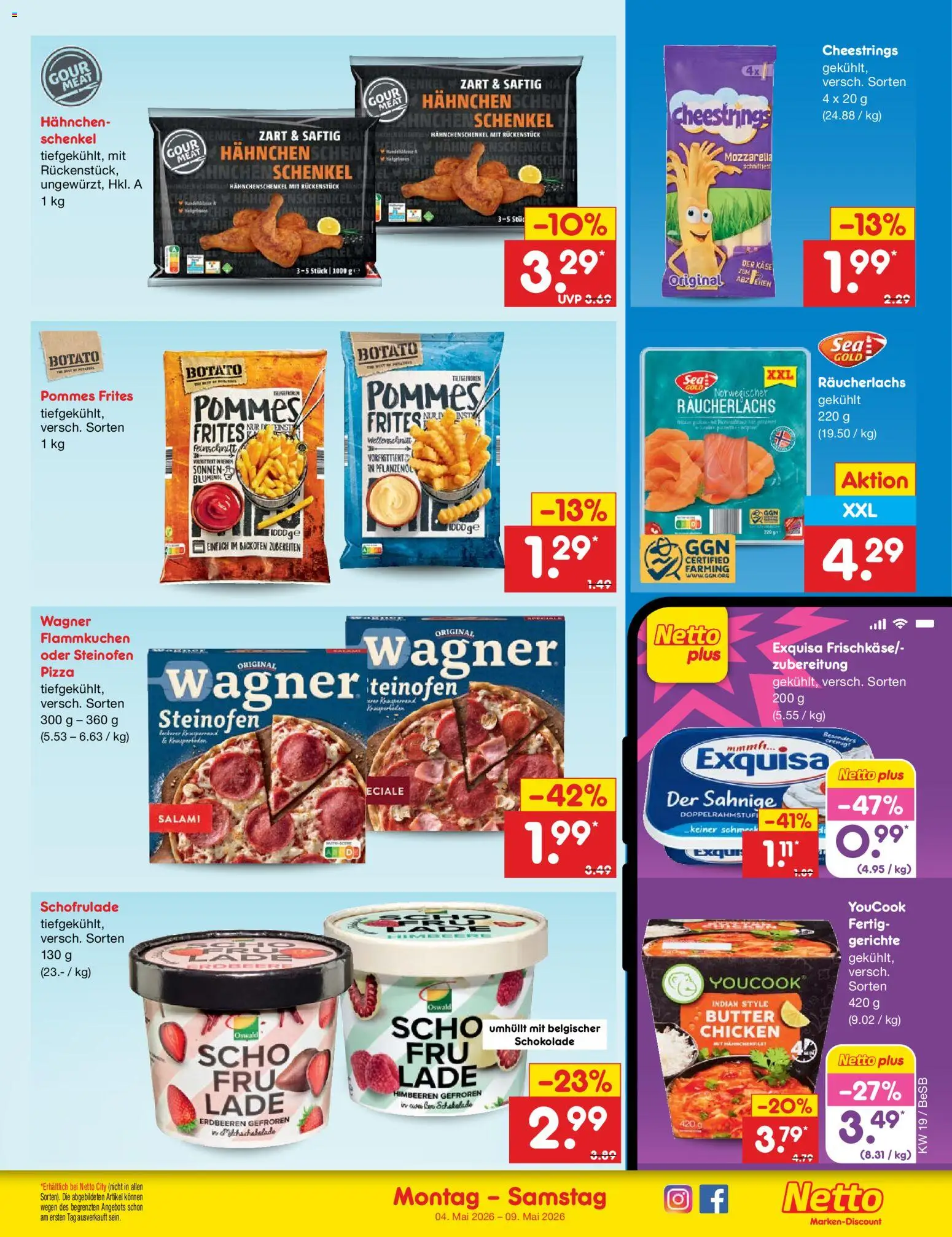 Netto Marken-Discount Super wochenende – gültig ab 07.05.2026 | Seite: 38 | Produkte: Himbeeren, Hahnchen, Hahnchenschenkel, Pommes frites