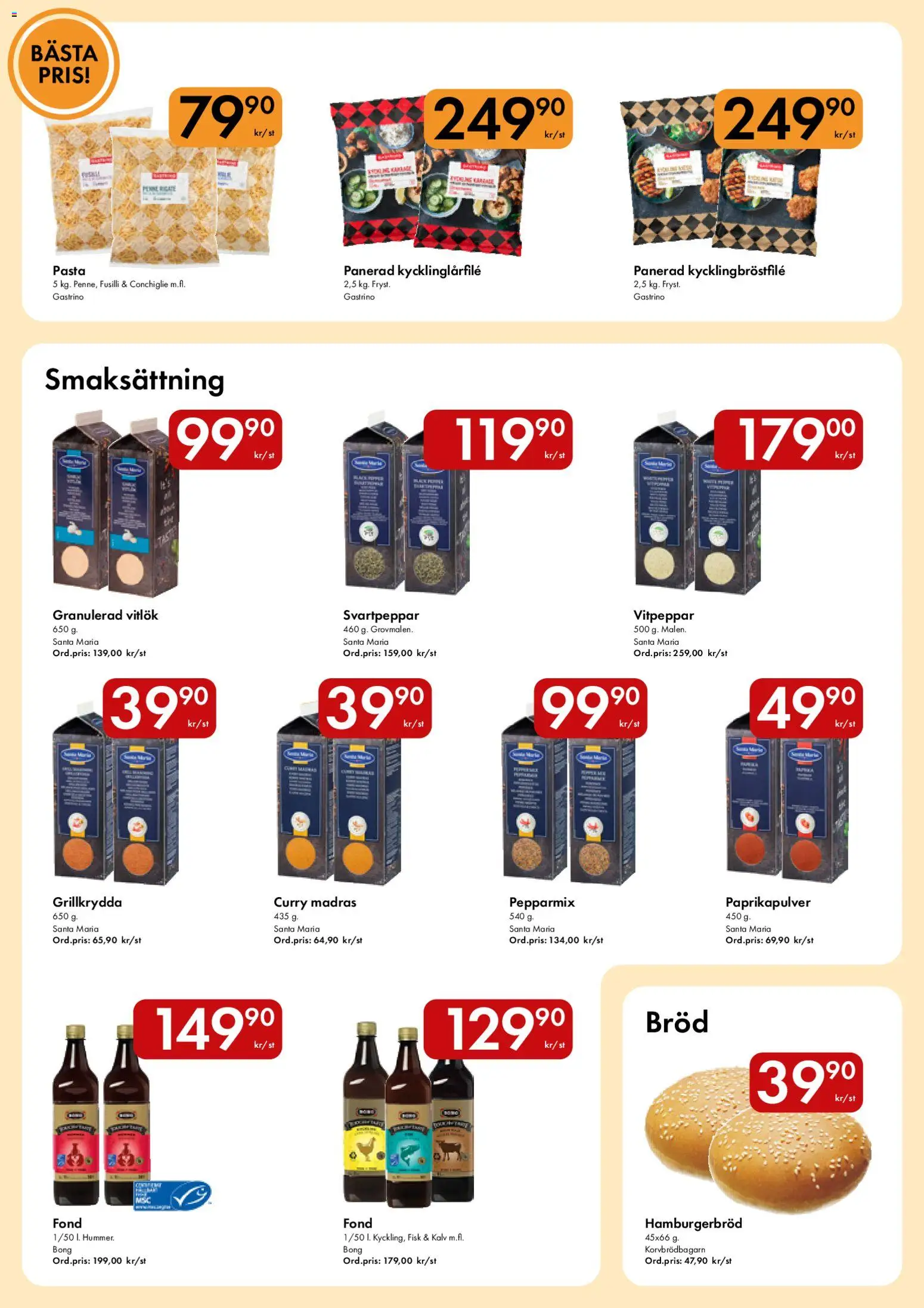 Snabbgross reklamblad aktuell från 07/09/2026 | Sida: 7 | Produkter: Fisk, Fond, Vitlök, Vitpeppar