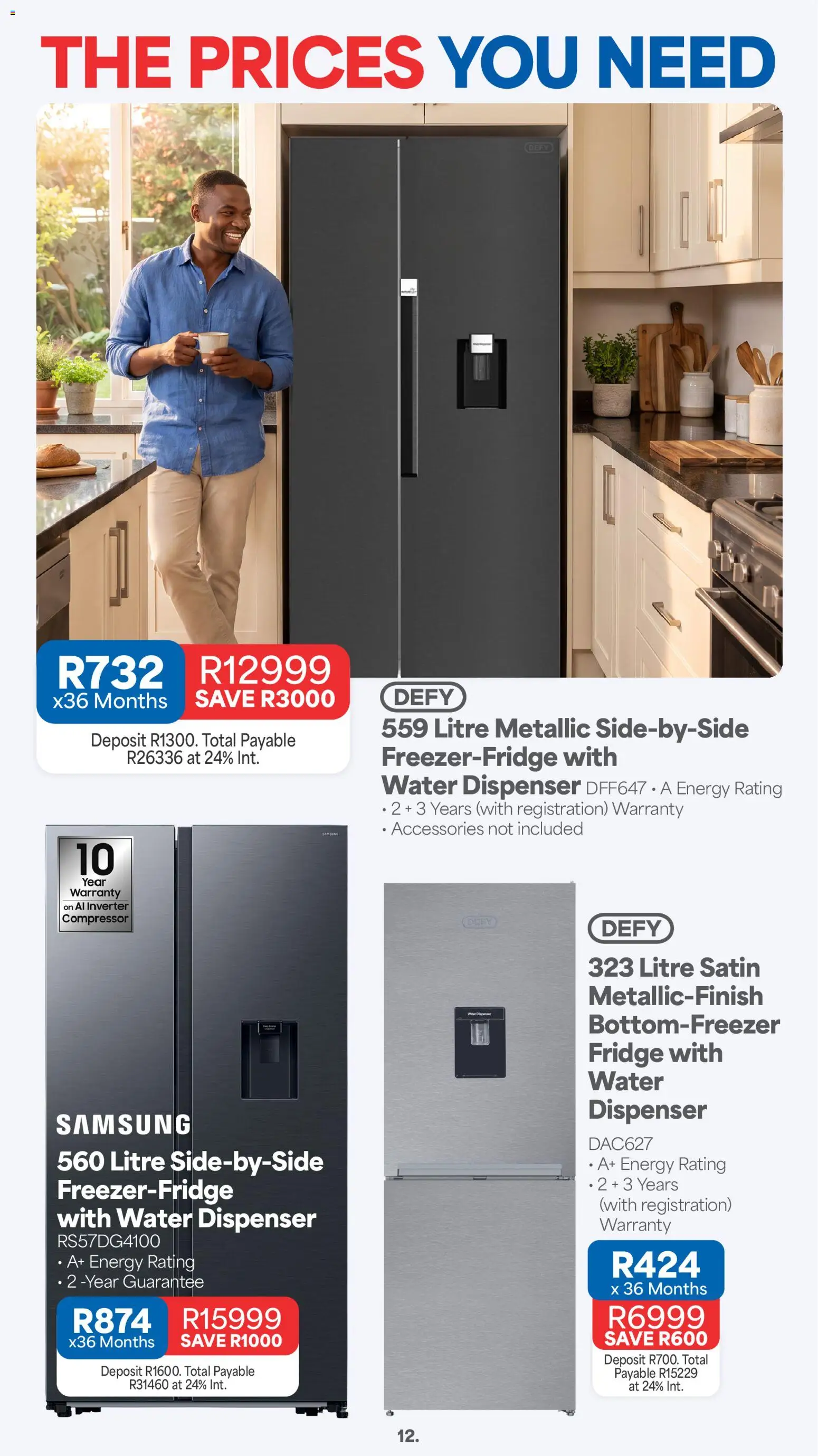 New OK Furniture catalogue – valid from 07/09/2026 | Page: 12 | Products: Compressor, Fridge, Water