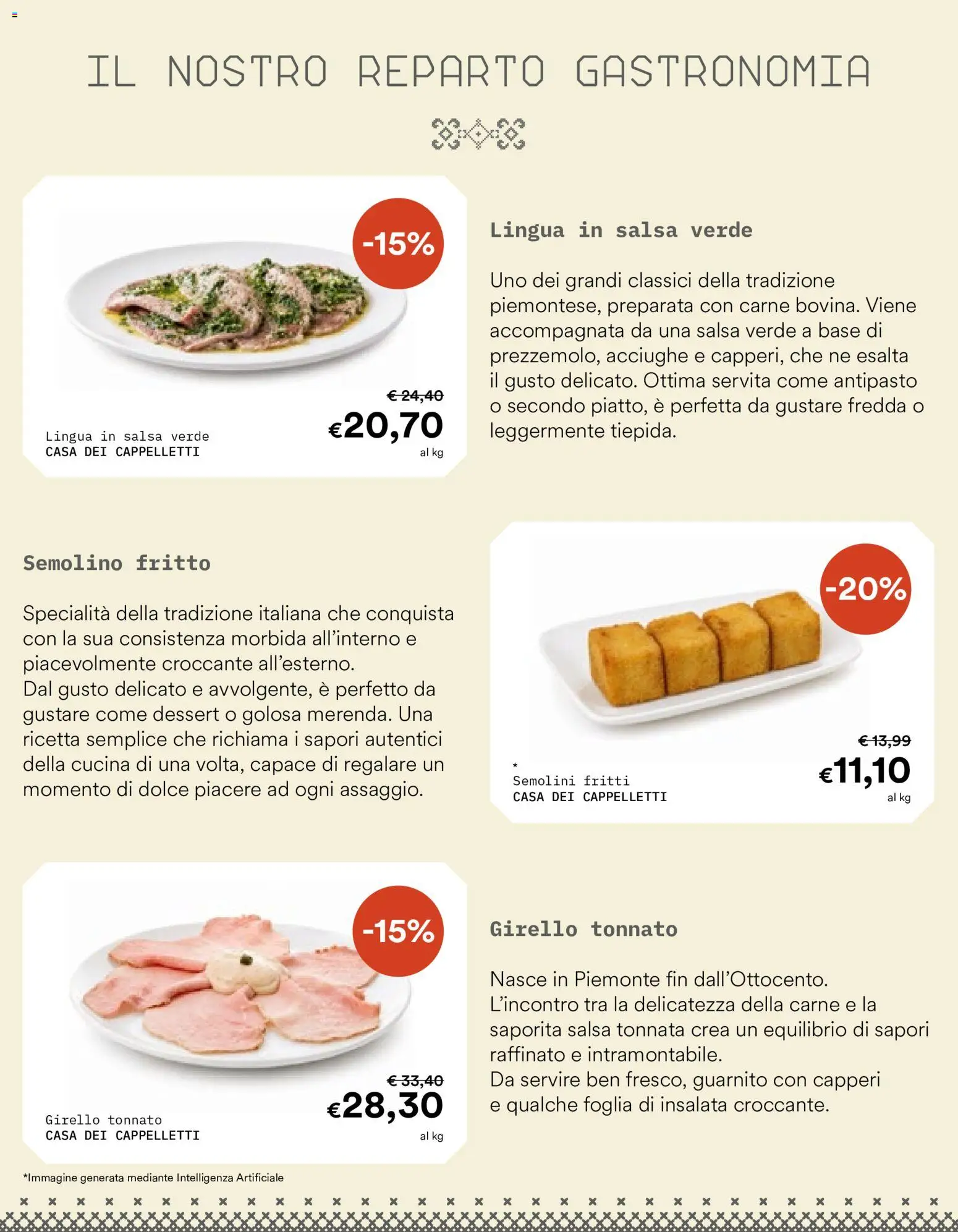 Volantino Borello Supermercati del 23/09/2026 | Pagina: 3 | Prodotti: Insalata, Acciughe, Carne, Specialità