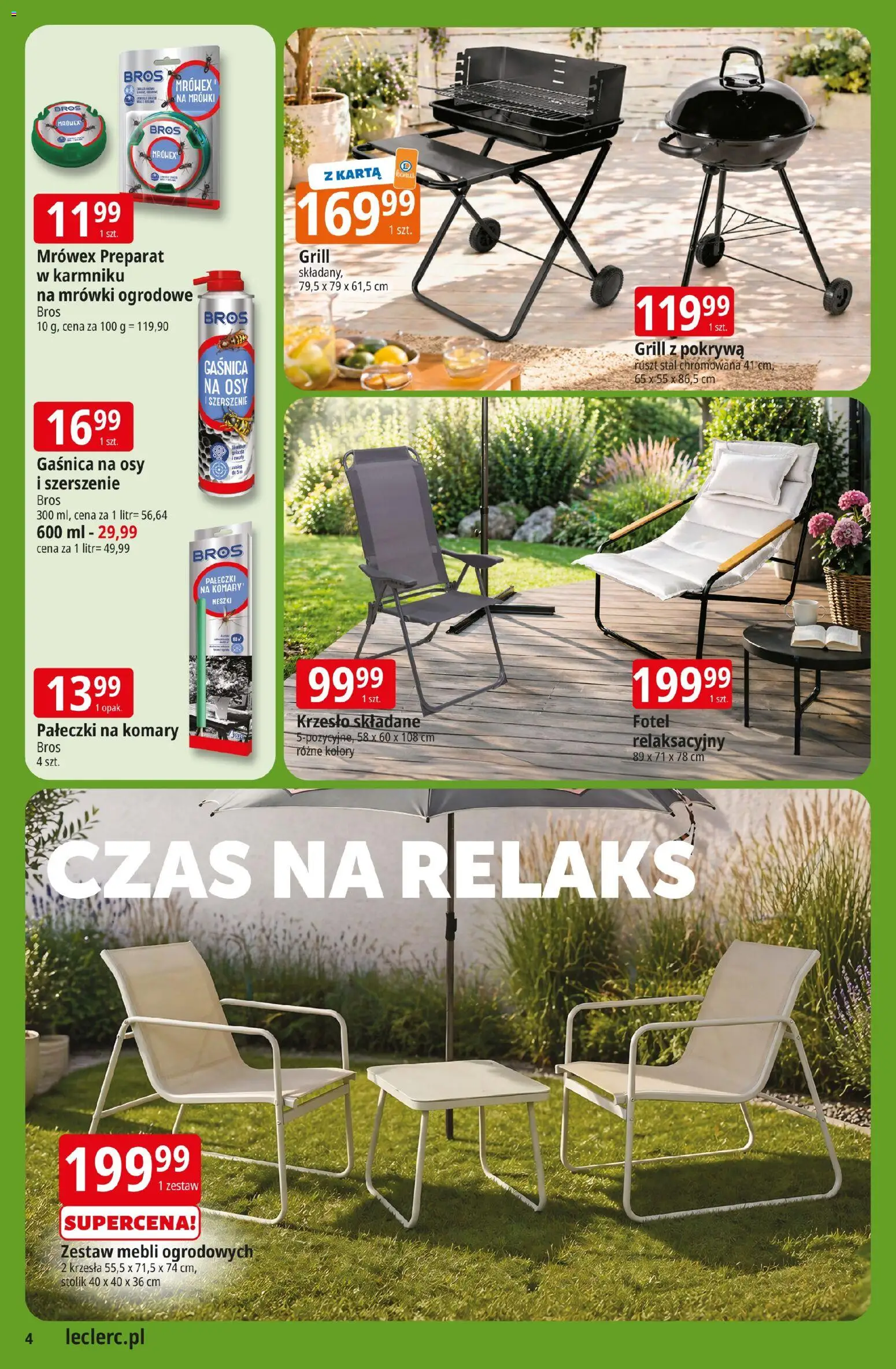 E.Leclerc gazetka - Zielona Góra od 12.05.2026 | Strona: 4 | Produkty: Karta, Grill, Fotel, Krzesło