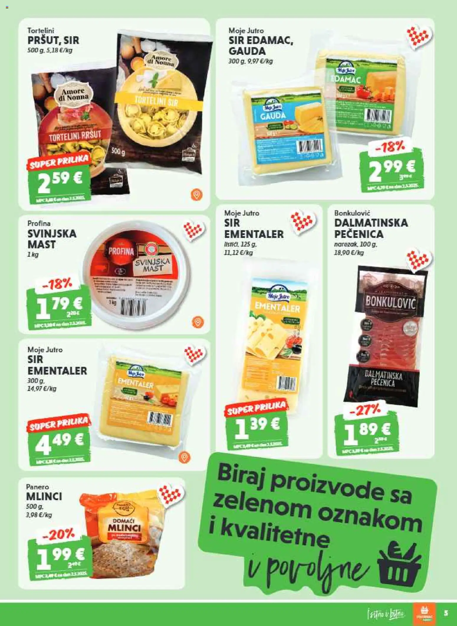 Studenac katalog | vrijedi od 13.05.2026 | Stranica: 5 | Proizvodi: Mast, Gauda, Mlinci, Svinjska mast