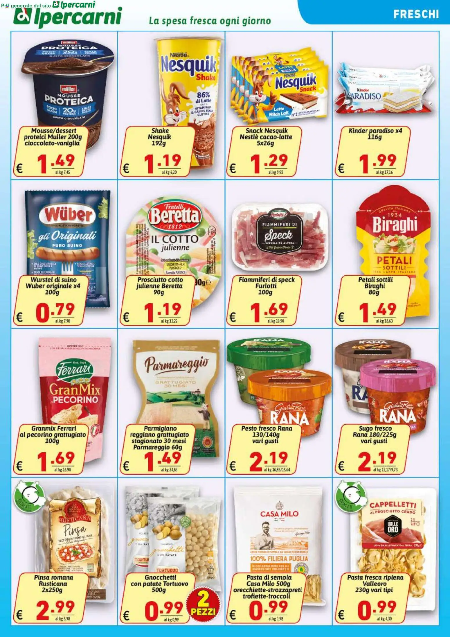 Volantino Ipercarni del 08.05.2026 | Pagina: 9 | Prodotti: Patate, Suino, Wurstel, Forno