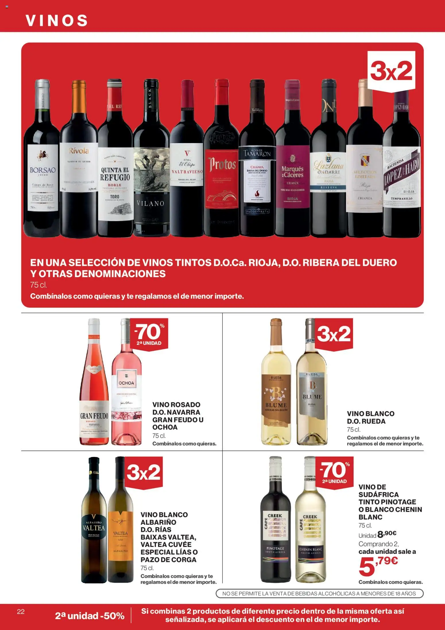 Supercor Canarias │ válido desde el 26/08/2026 | Página: 22 | Productos: Vino rosado, Té, Vino blanco, Bebidas
