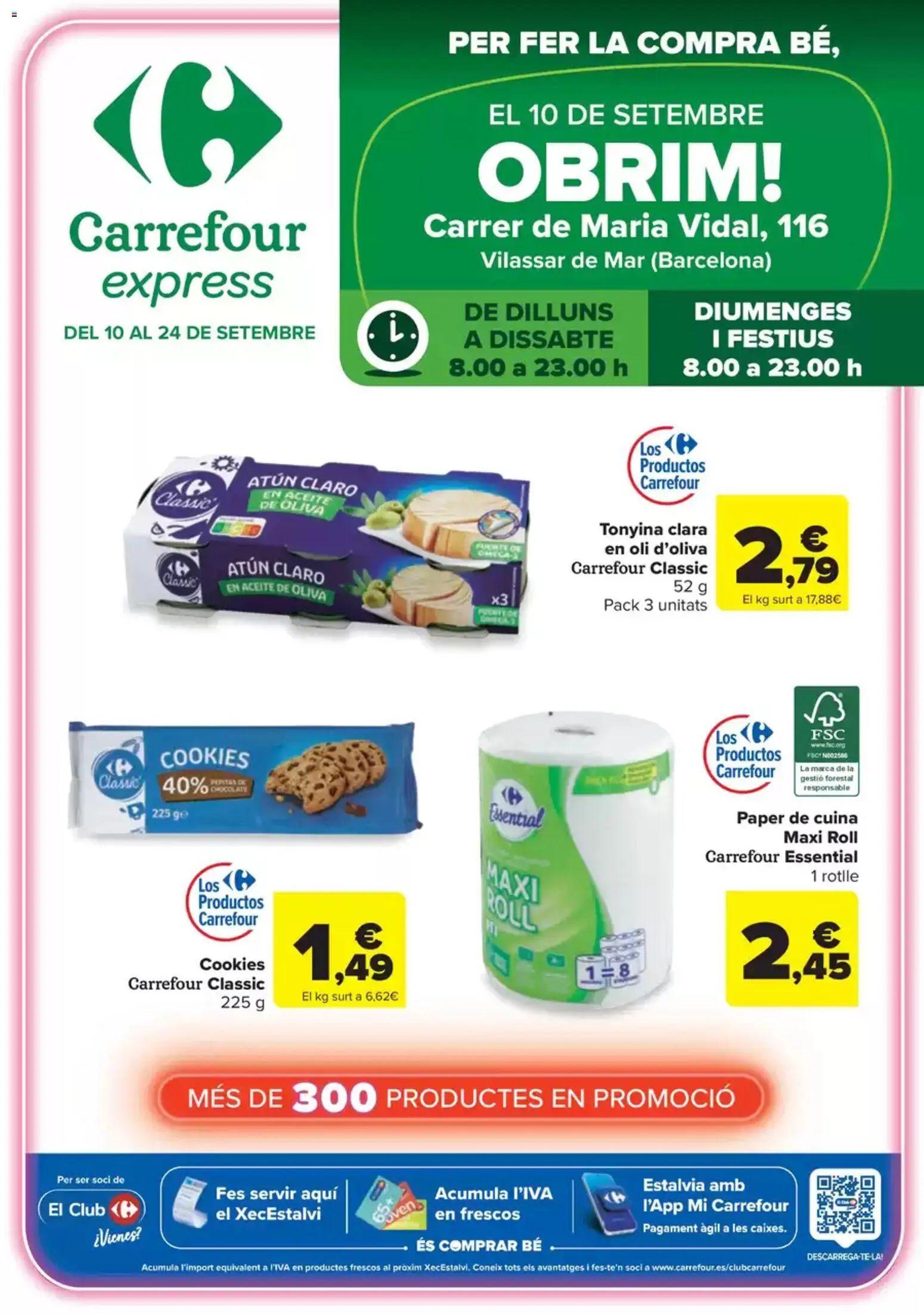 Carrefour Express folleto │ válido desde el 10/09/2026 | Página: 1 | Productos: Atún, Aceite, Aceite de oliva, Atún claro