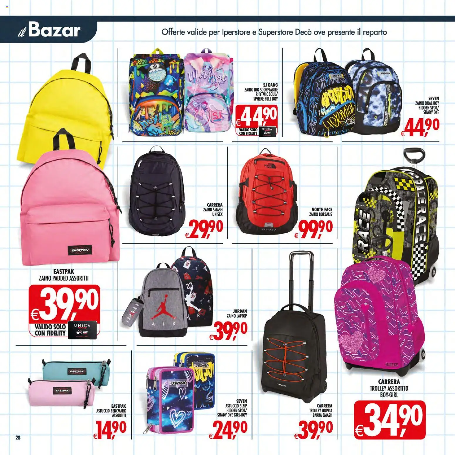 Volantino Decò del 21/08/2026 | Pagina: 38 | Prodotti: Zaino, Laptop, Astuccio, Trolley